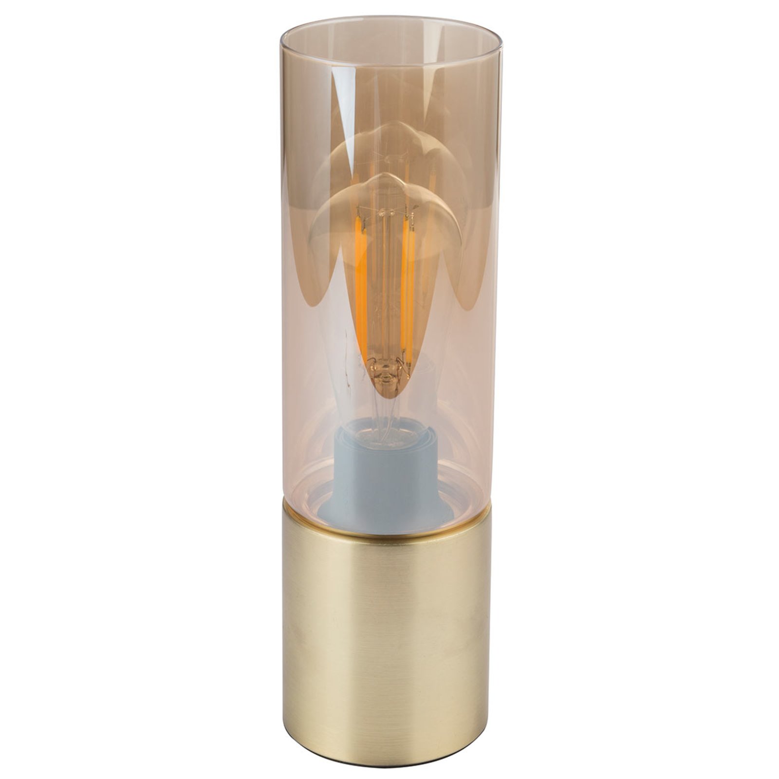 Annika table lamp, brass and amber