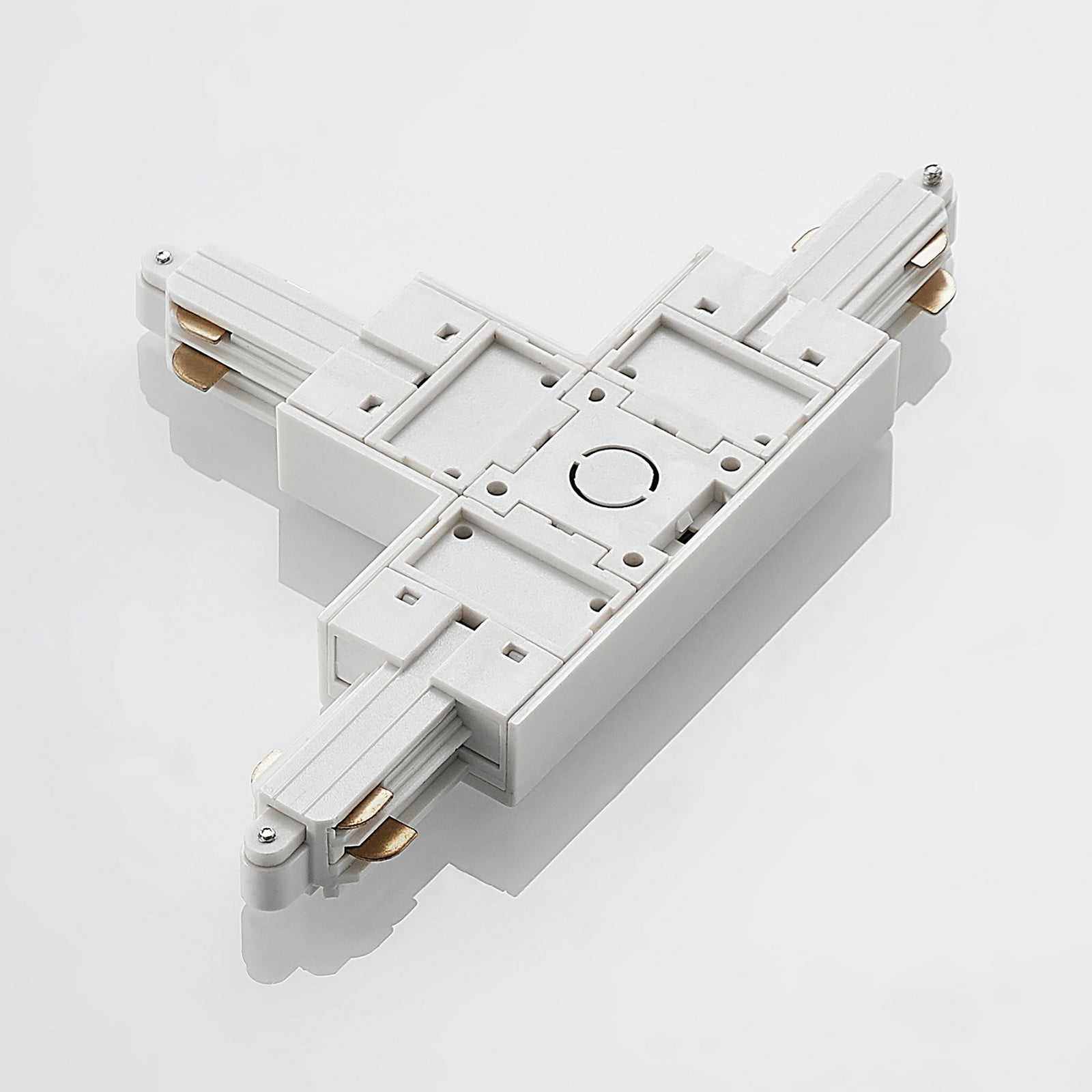 Linaro Track T-Connector Vit Lindby - Plast | Lampskärmar och reservdelar - Strömskena | Lampspecialisterna