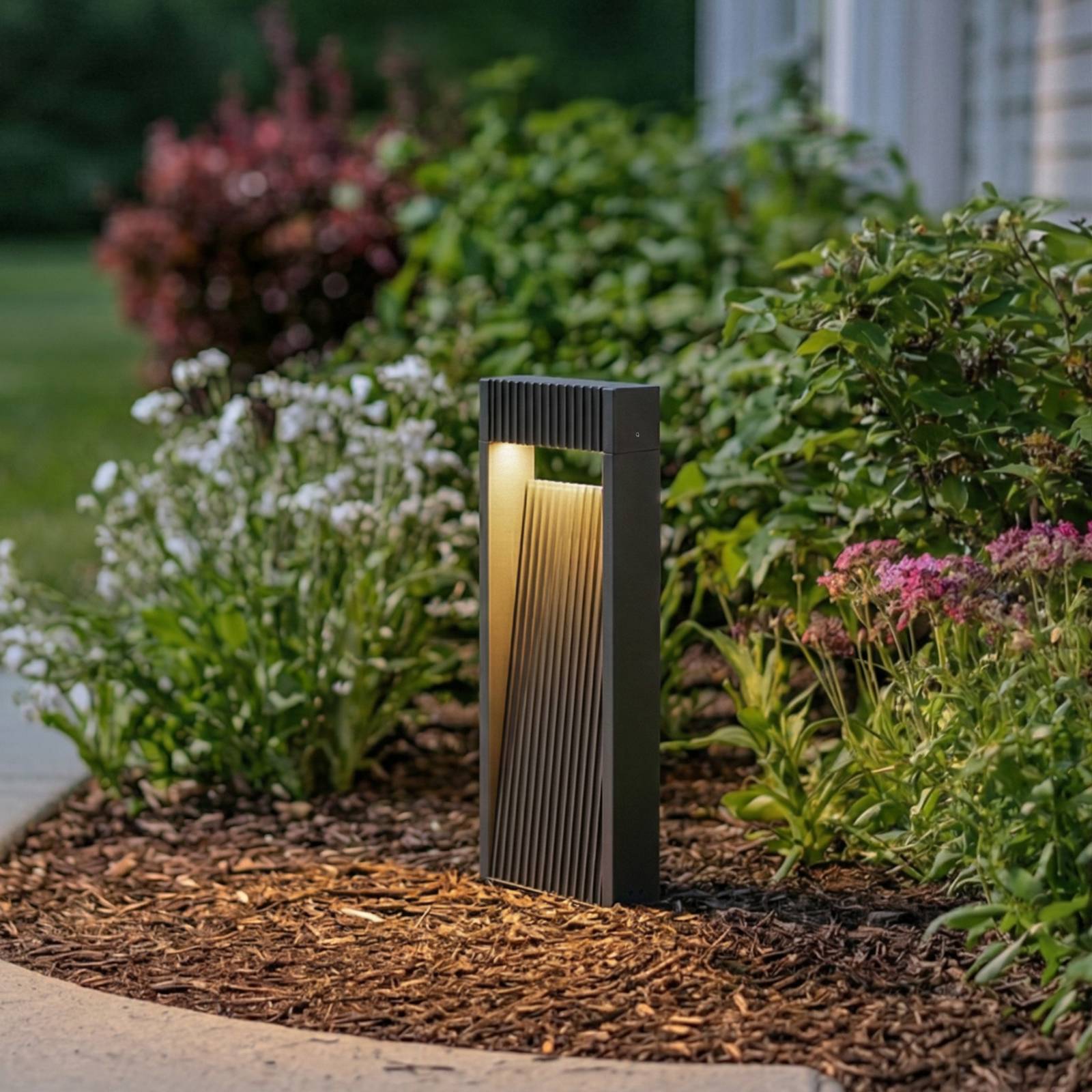  Lucande Lucande Słupek Oświetleniowy Led Tavion, 40 Cm, Antracyt, Ip65 