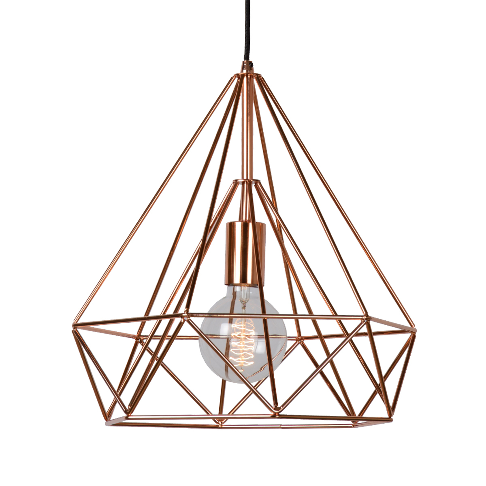 Lucide Original hængelampe Ricky, kobber - pendel lampe - haengelampe - vintage lampe stue/spisestue - kobber - jern