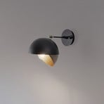 Berceste 252-A wall light, black/gold, metal, Ø 20 cm