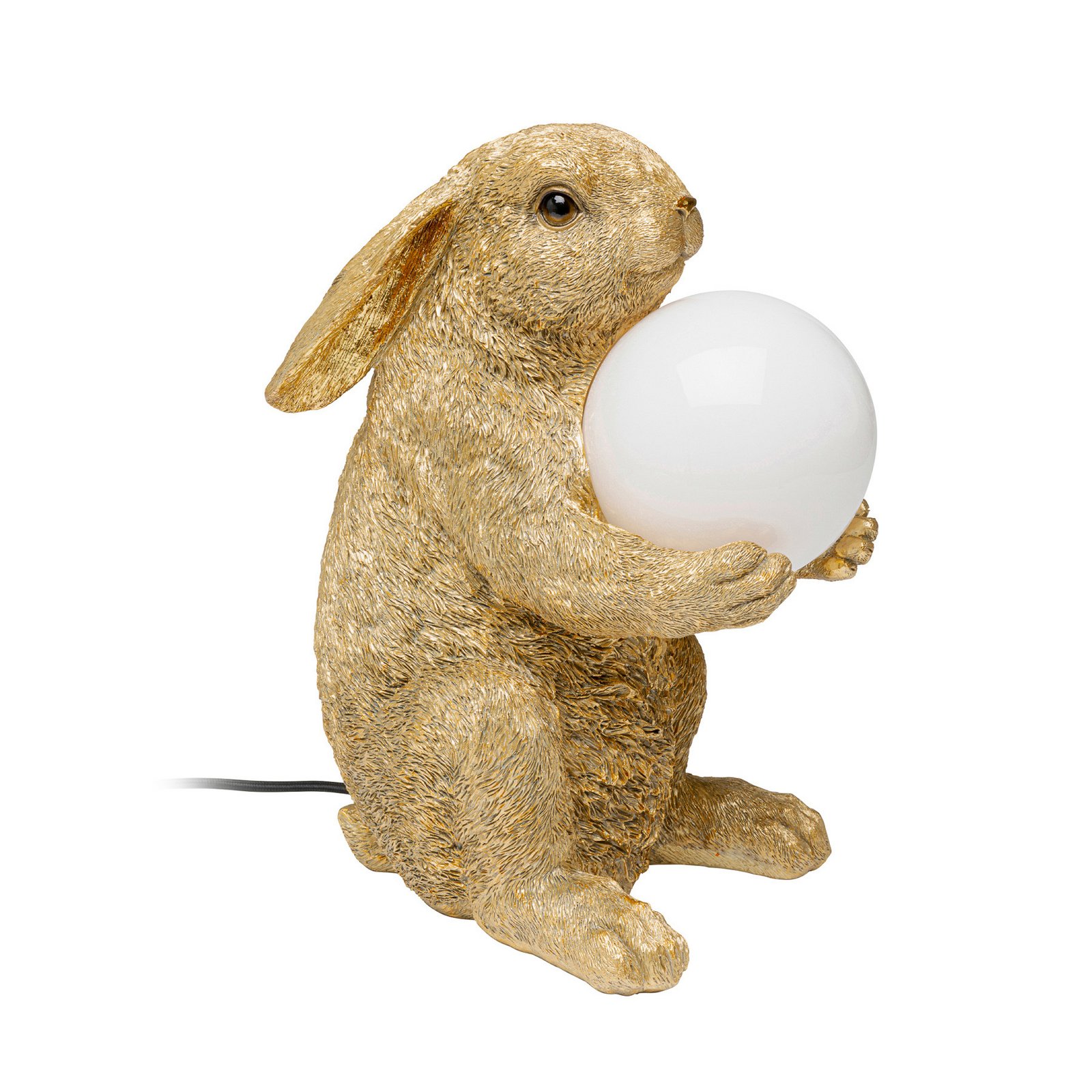 Kare laualamp Sweet Rabbit, kuldne, kõrgus 15 cm, E27