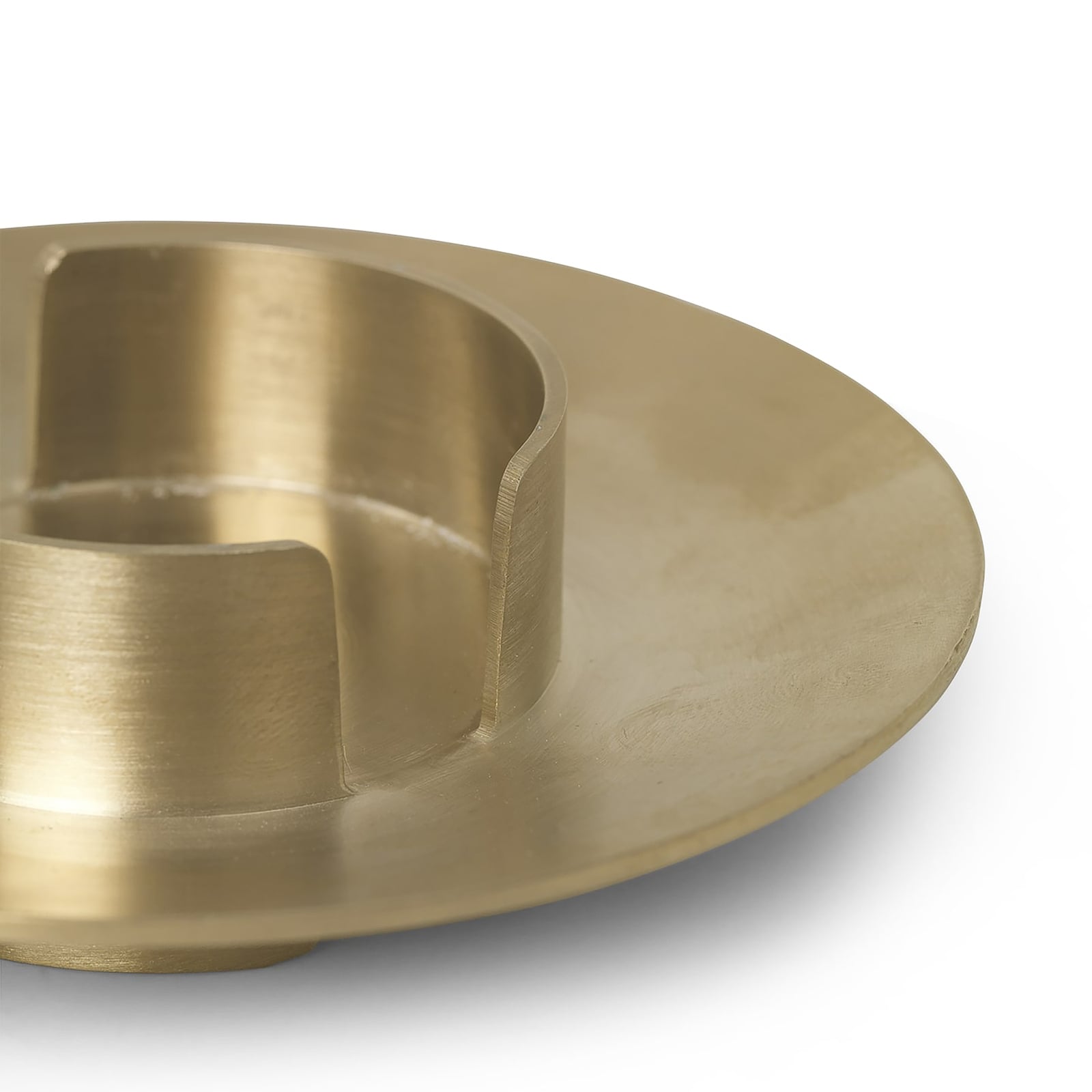 Block lysestage, poleret, messing, Ø 11 cm - ferm LIVING