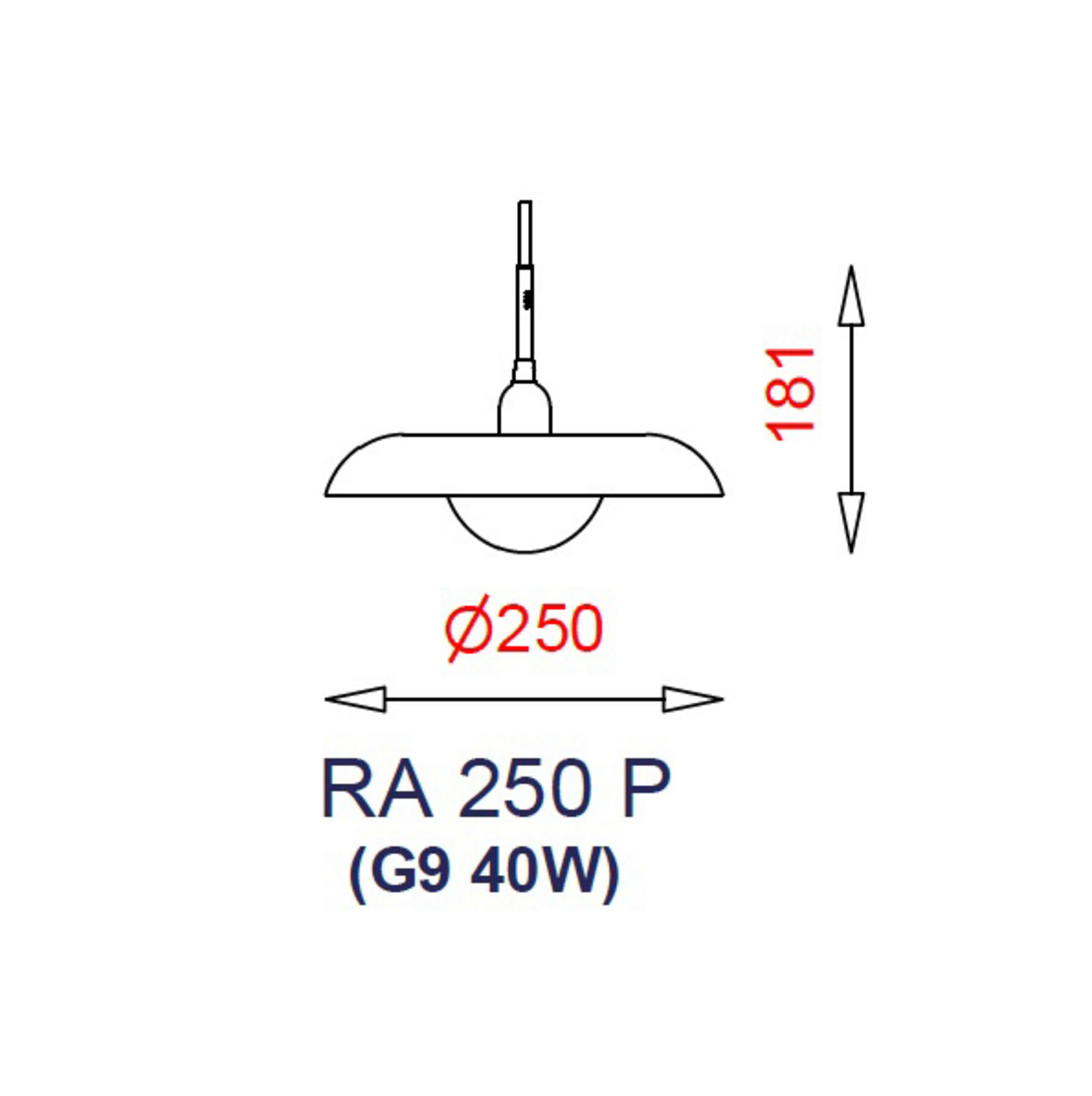 RA 250 Lustră Pendul Chrome - Piet Hein