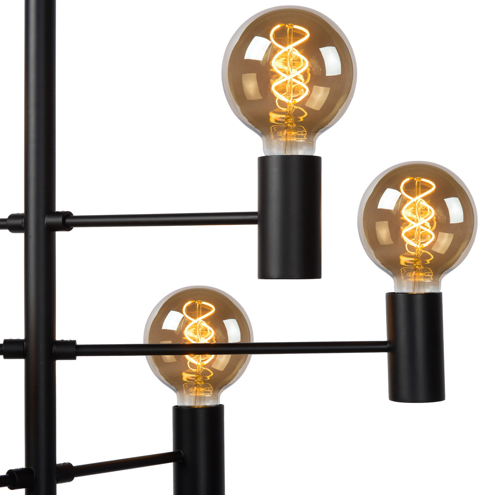 Hanglamp Leanne, zwart, 10-lamps