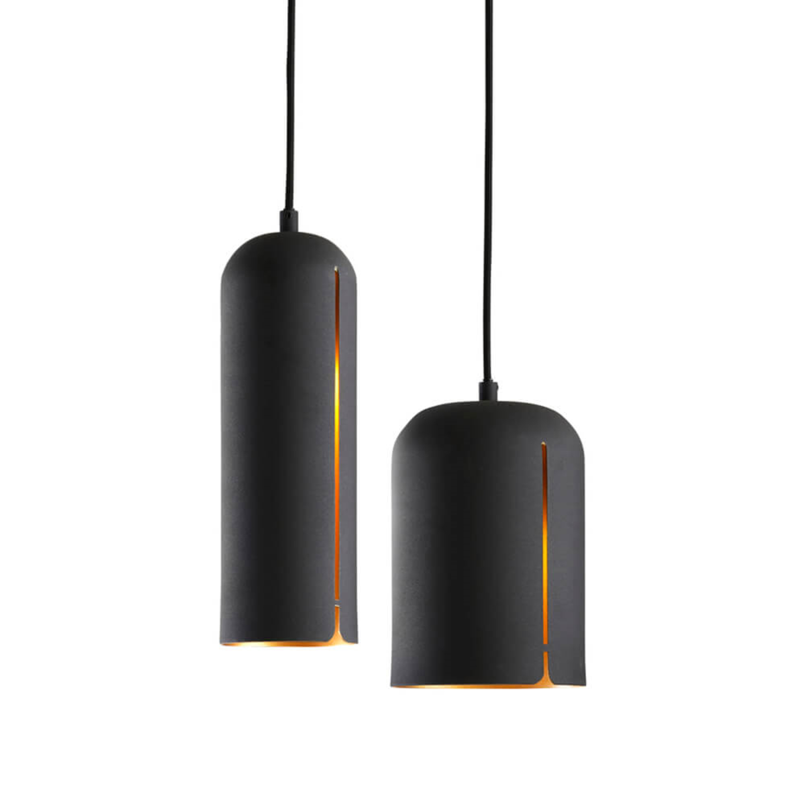 Gap Pendant Short Black/Brass - Woud