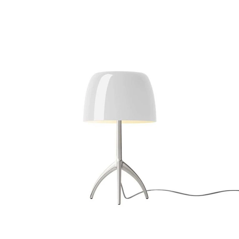 Foscarini – Lumiere Piccola Tischleuchte E14 Alu/Weiß