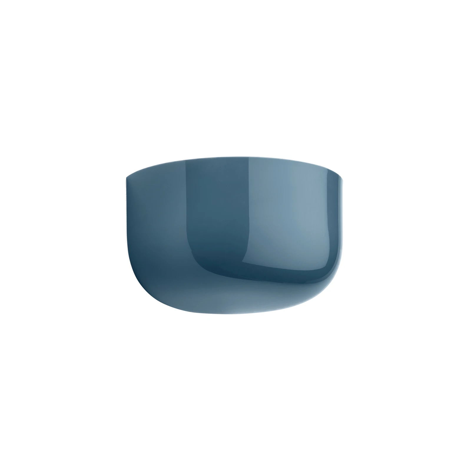 Flos LED-Außenwandlampe Bellhop Wall Up, grau-blau, IP44