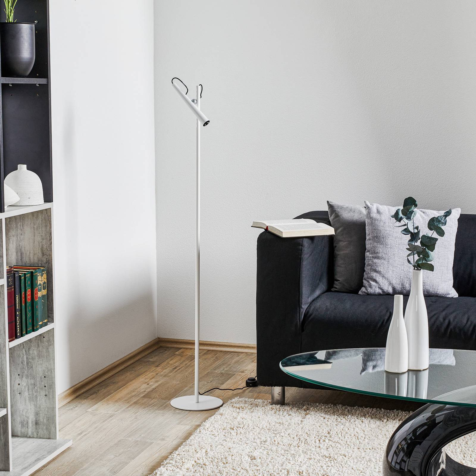 Foscarini Magneto lampa stojąca LED, biała
