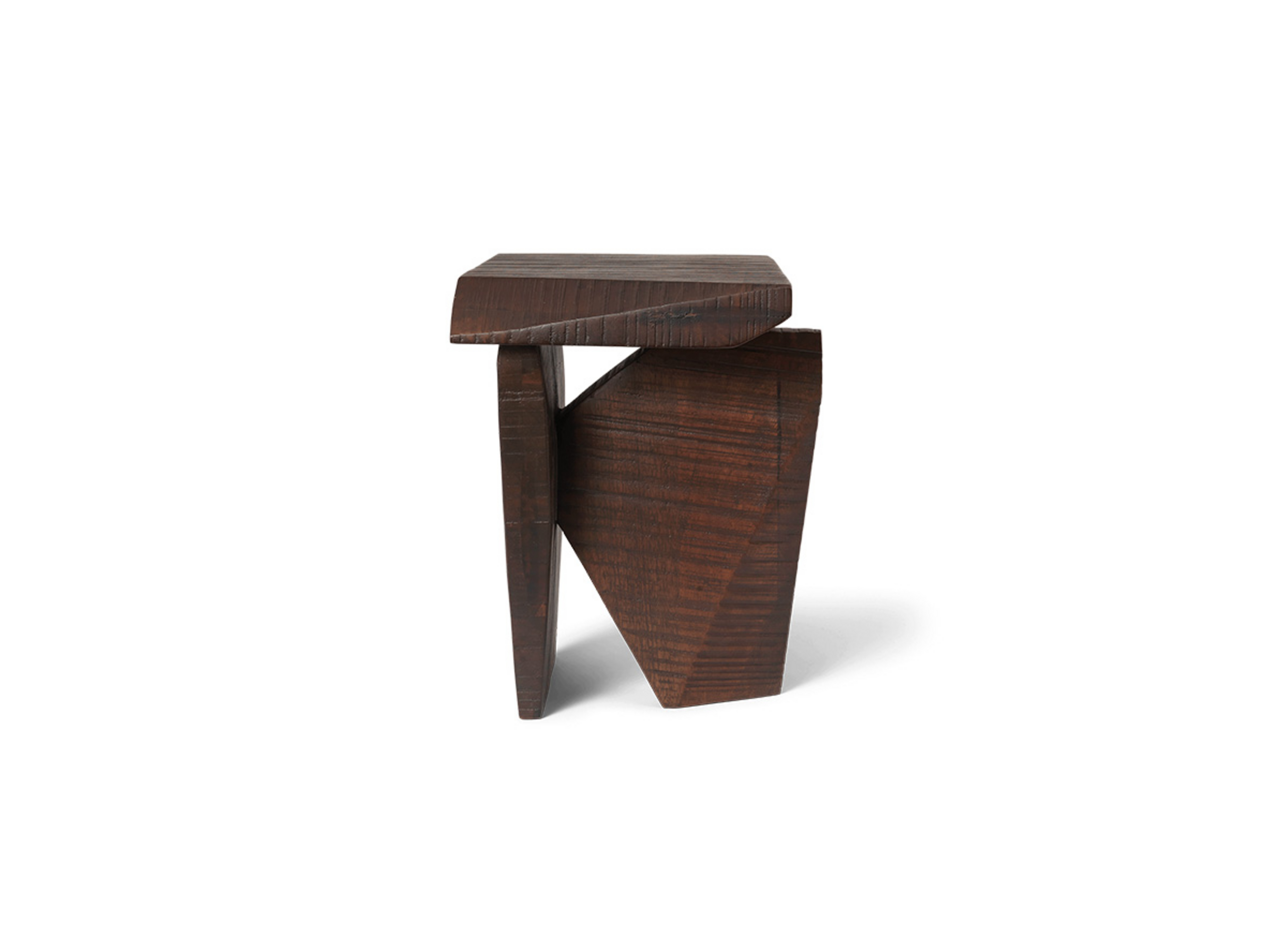 Silva Piece Side Table Dark Stained Mango Wood - Ferm Living