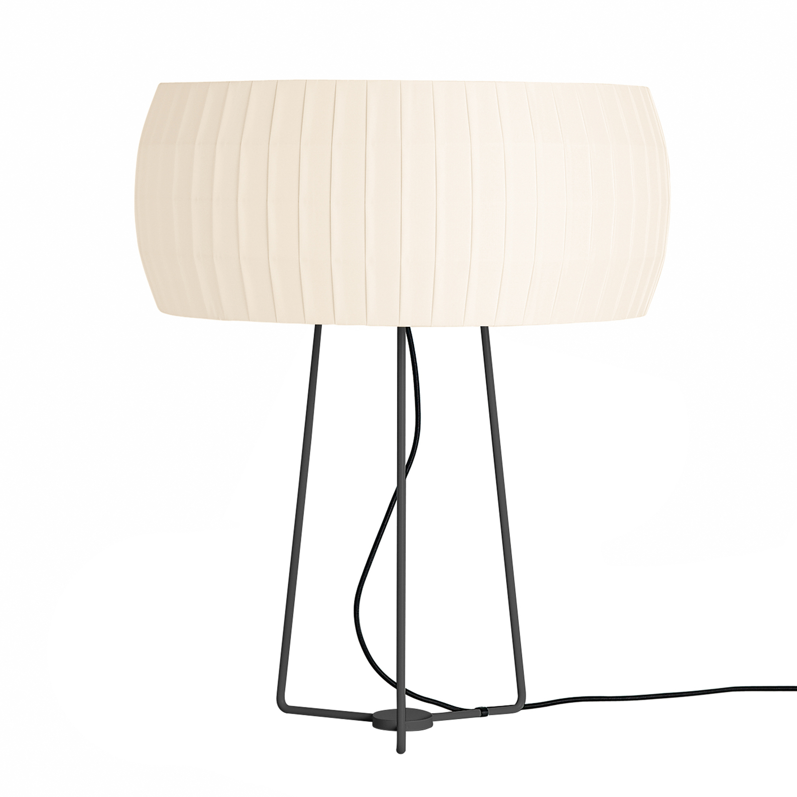 Isamu table lamp, tripod, pearl white lampshade