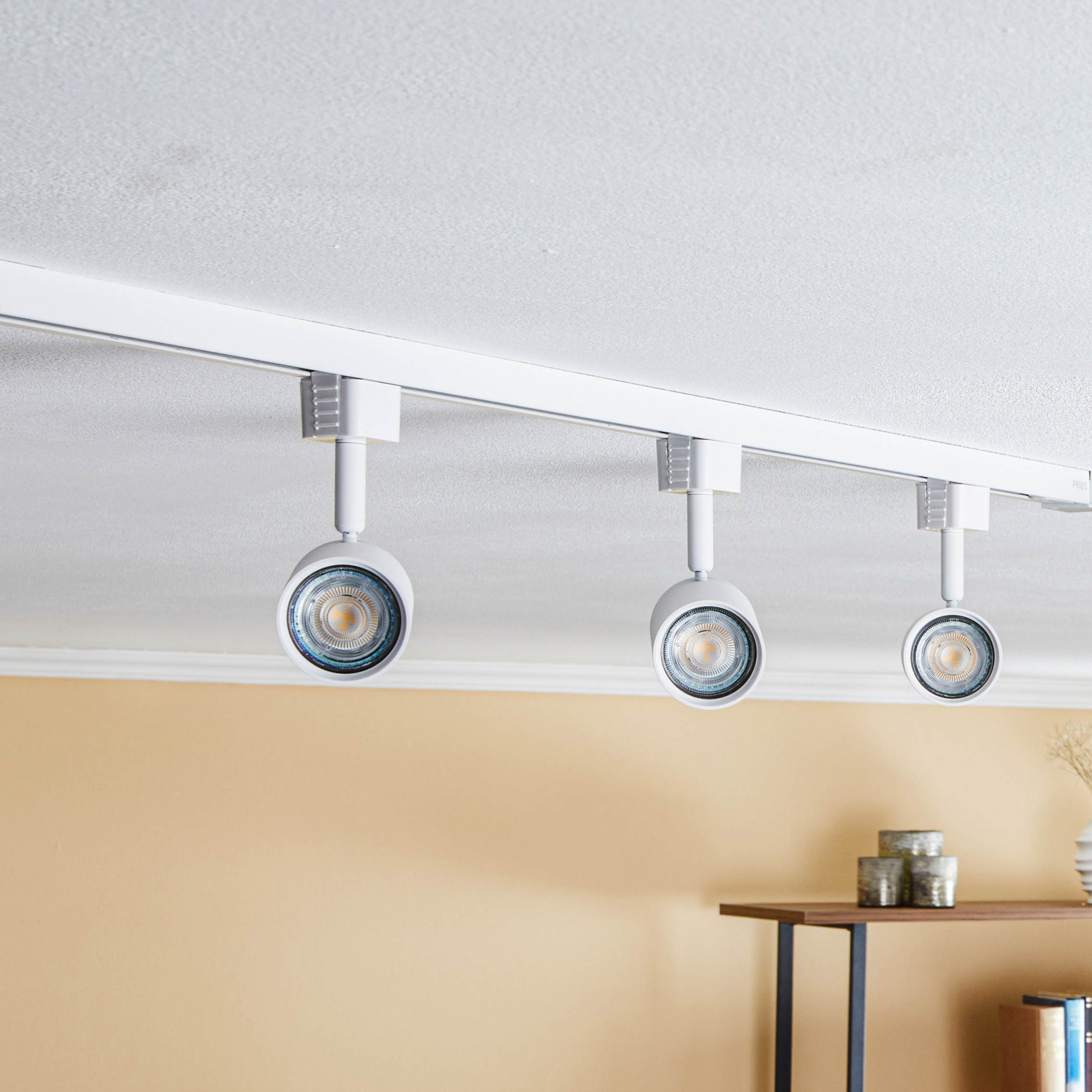 Prios 1-Phasen-Schienensystem Jorell, weiß, 3-flg., GU10