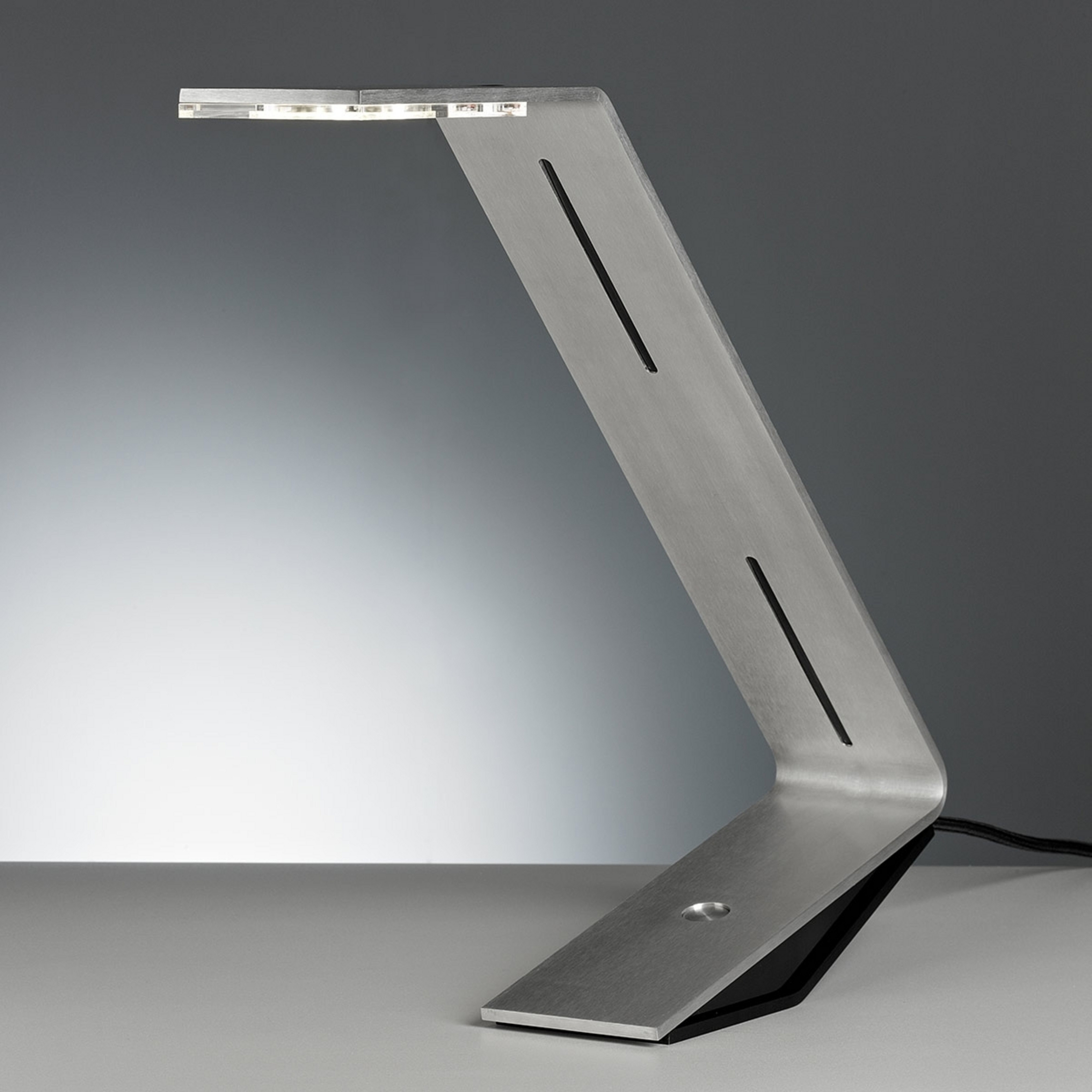 TECNOLUMEN Flad - LED-Tischleuchte, silbergrau