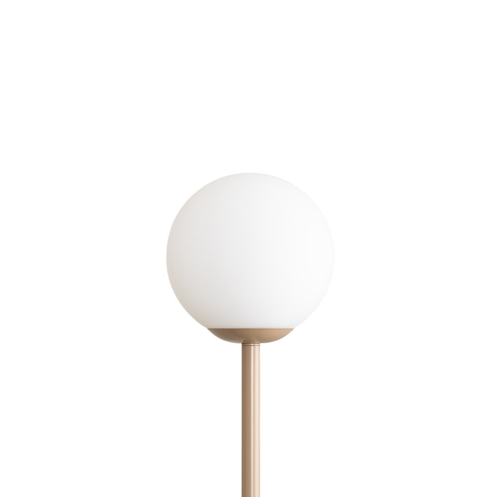 Lampe sur pied Joel métal et verre, beige/blanche