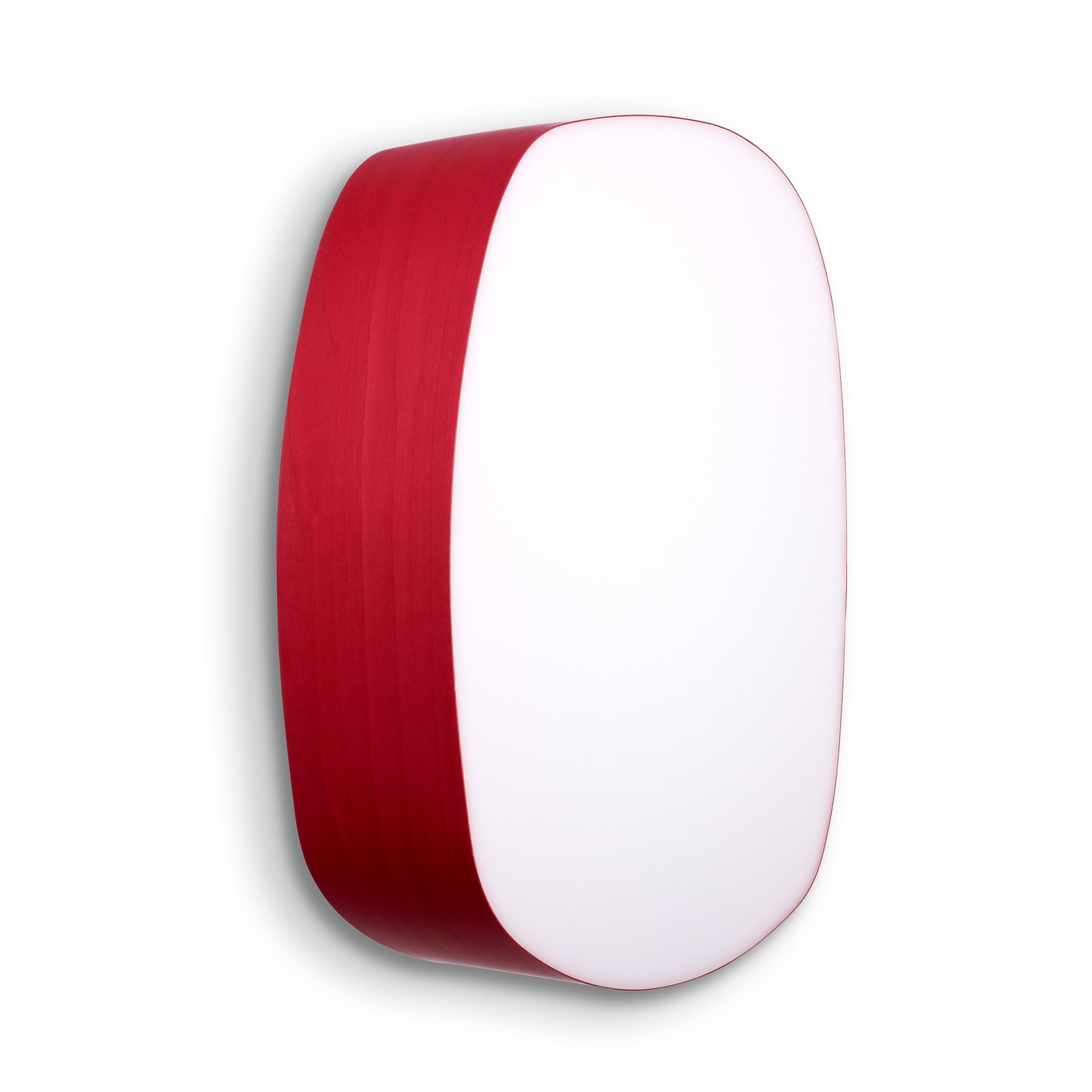 LZF Guijarro Medium LED-vegglampe, rød