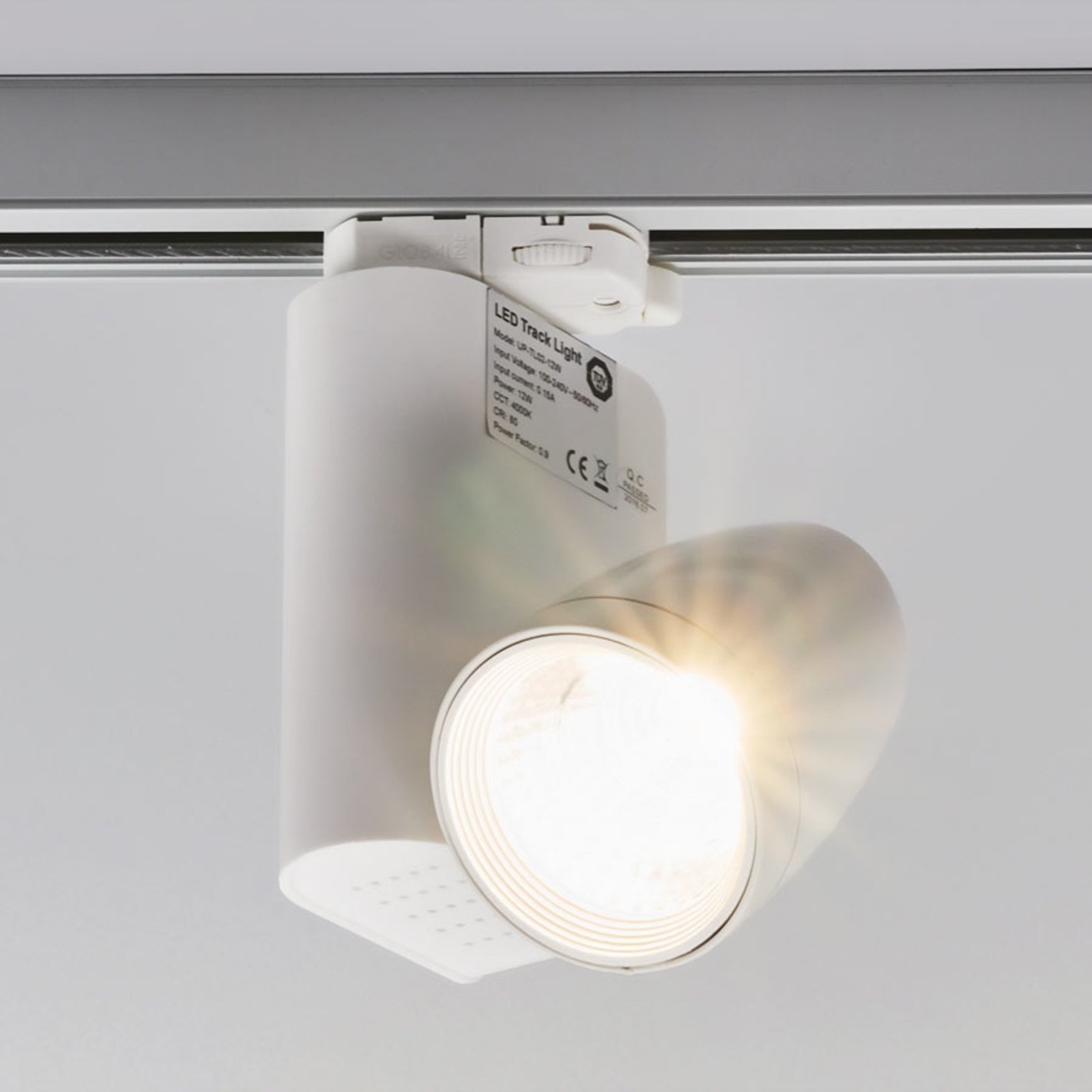 Arcchio Three-circuit track system LED spotlight Colin, for Living / Dining Room, aluminium, 10.8 W, energy efficiency: A+, W: 8.9 cm, H: 22 cm