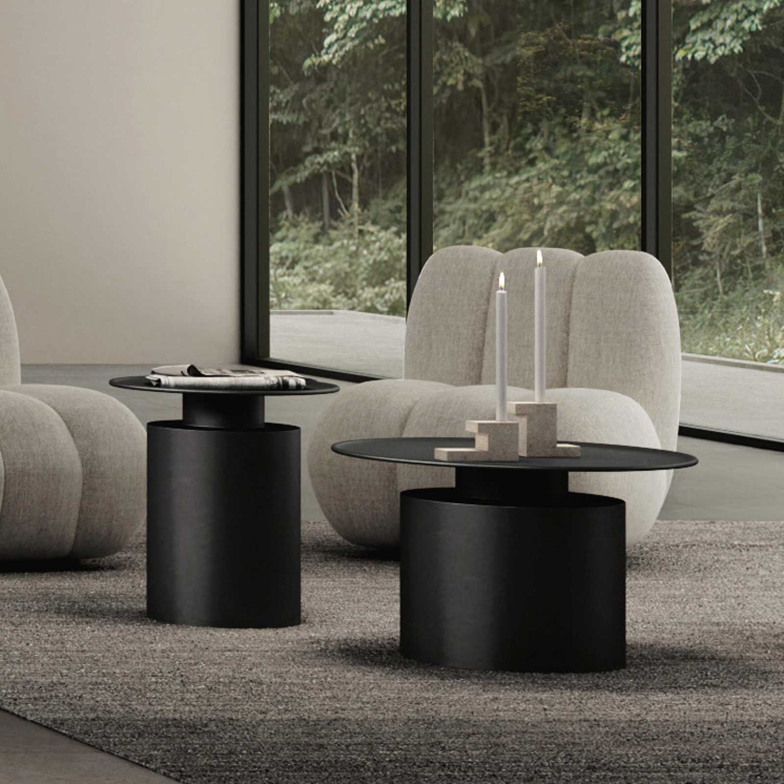 Stolik pomocniczy Pillar, czarny, 41 cm, żelazo – 101 Copenhagen