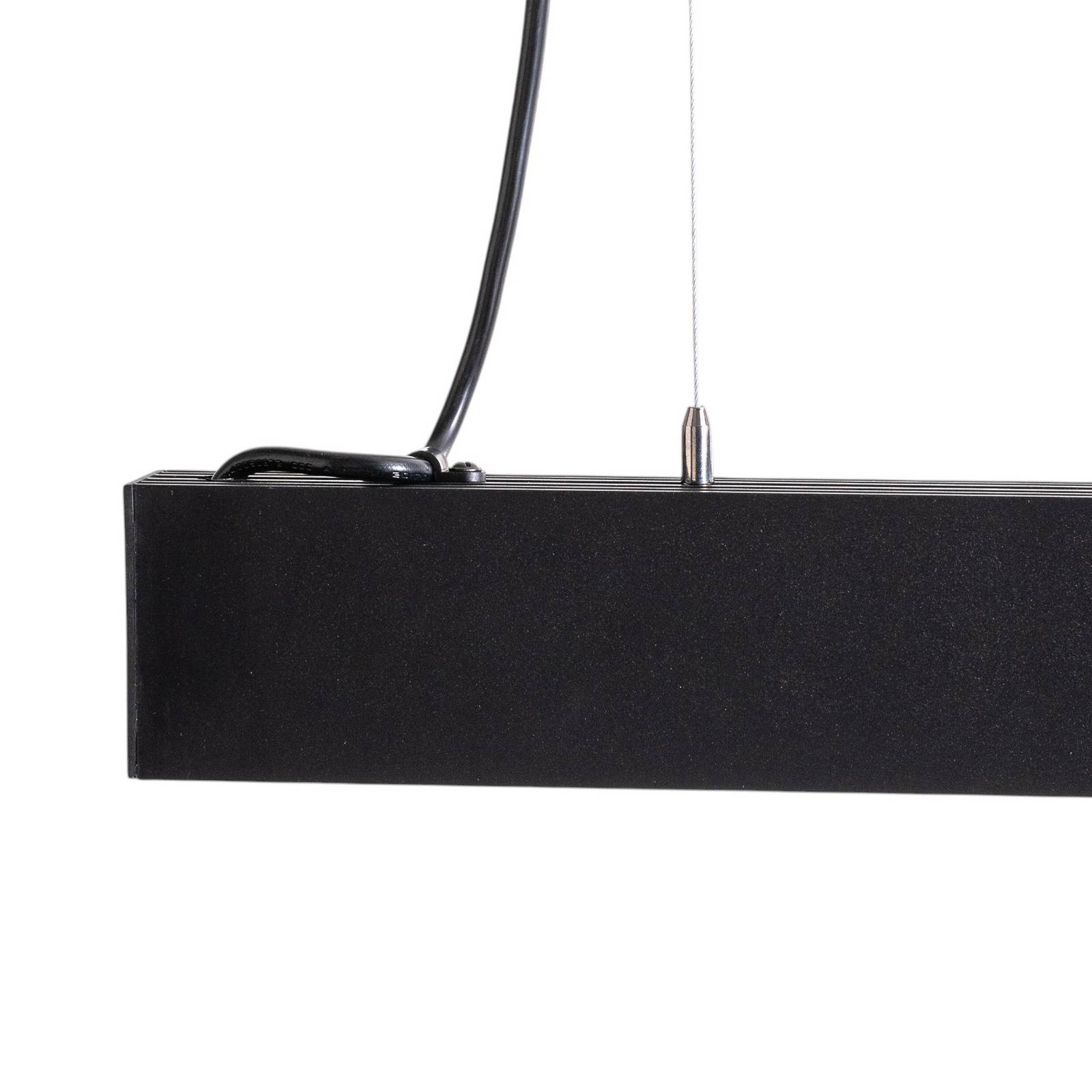 Lampa wisząca Luxe LED, czarna Długość 112,5 cm Metal 4000 K