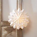 Decorative star Cliff, paper, without socket white Ø 40cm