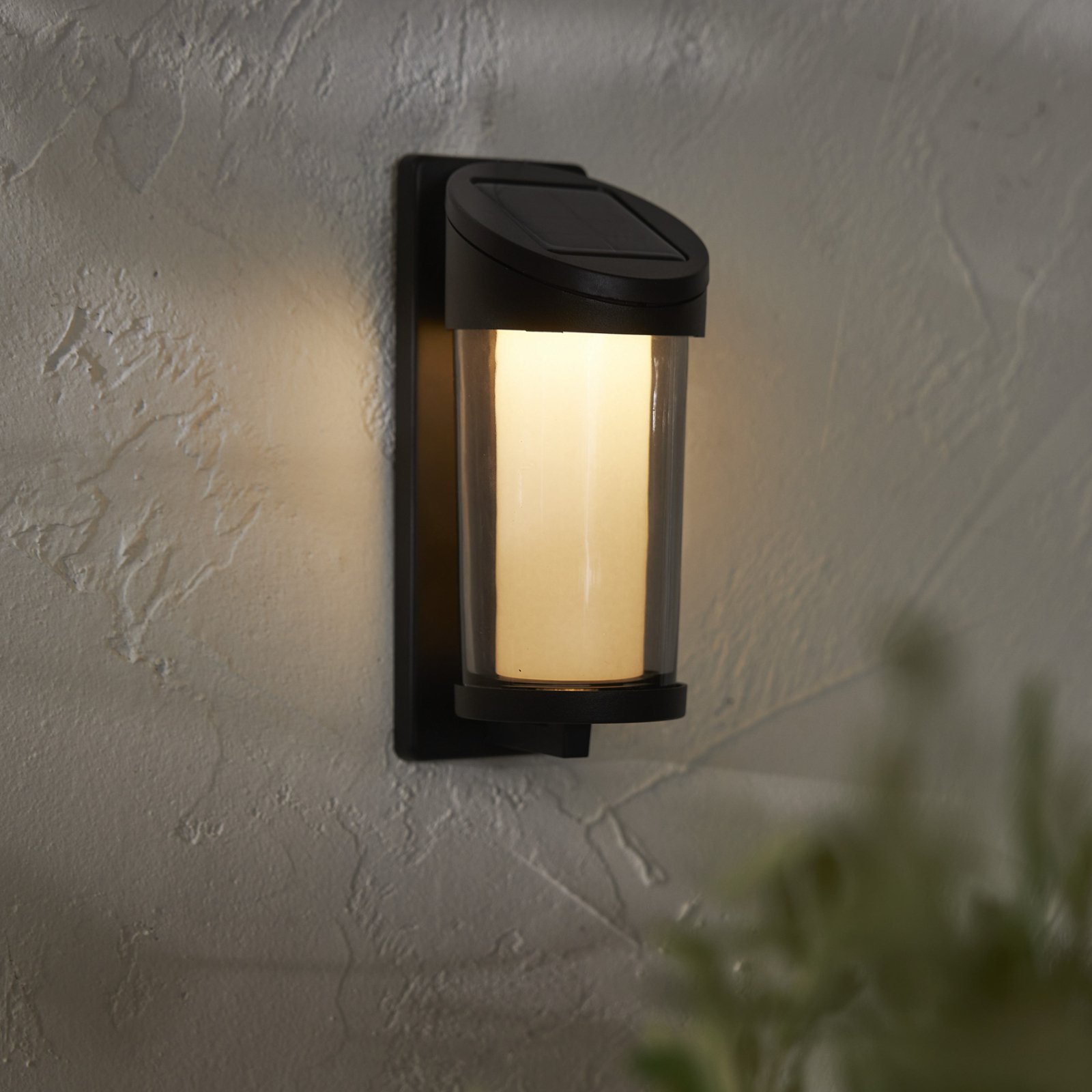 LED outdoor wall light Alippa, black Height 21 cm metal