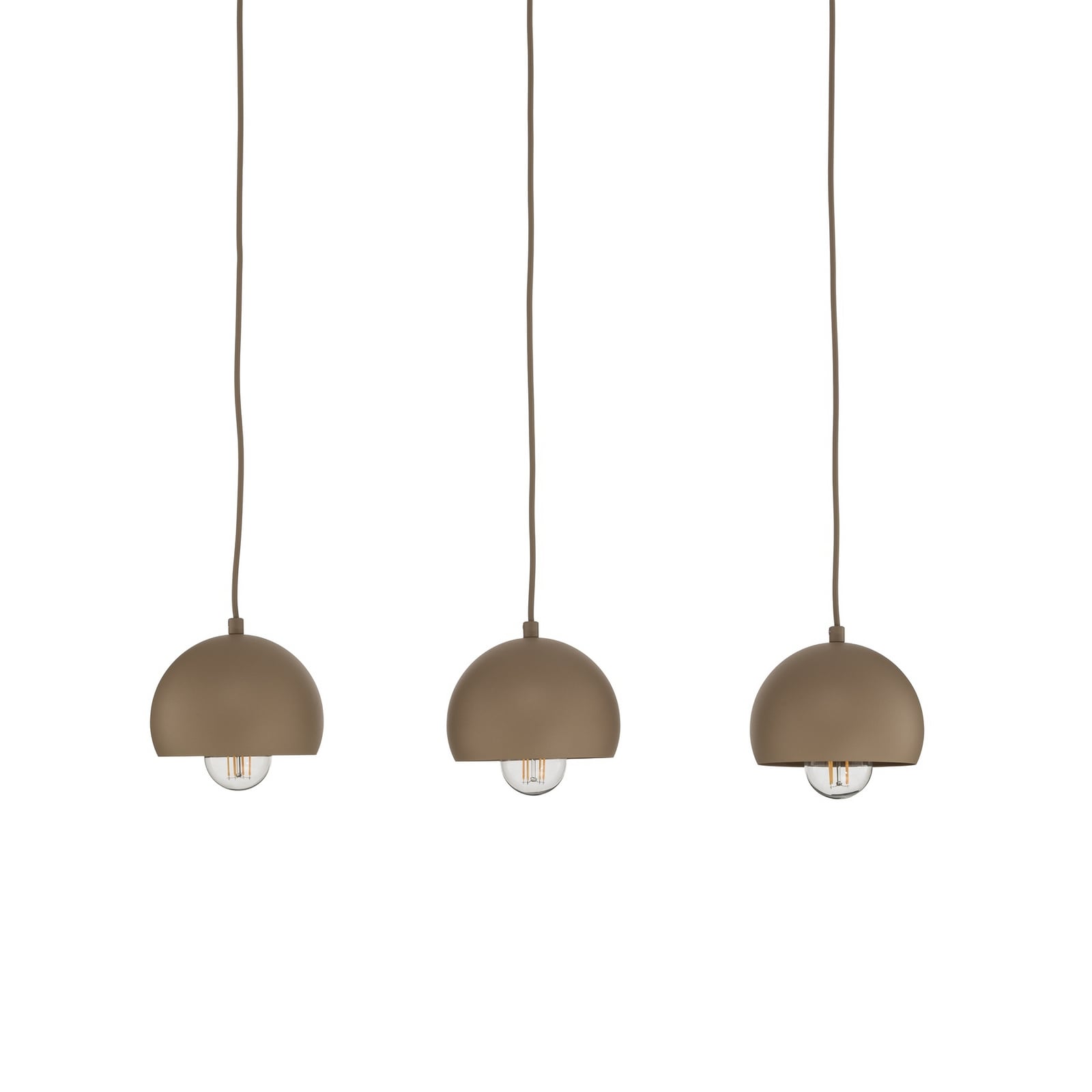 Hängelampe Sool, beige, Länge 65 cm, 3-flammig, Metall, E27