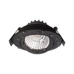 Plafond inbouwlamp Dione, IP44, 4.000 K, zwart, dimbaar