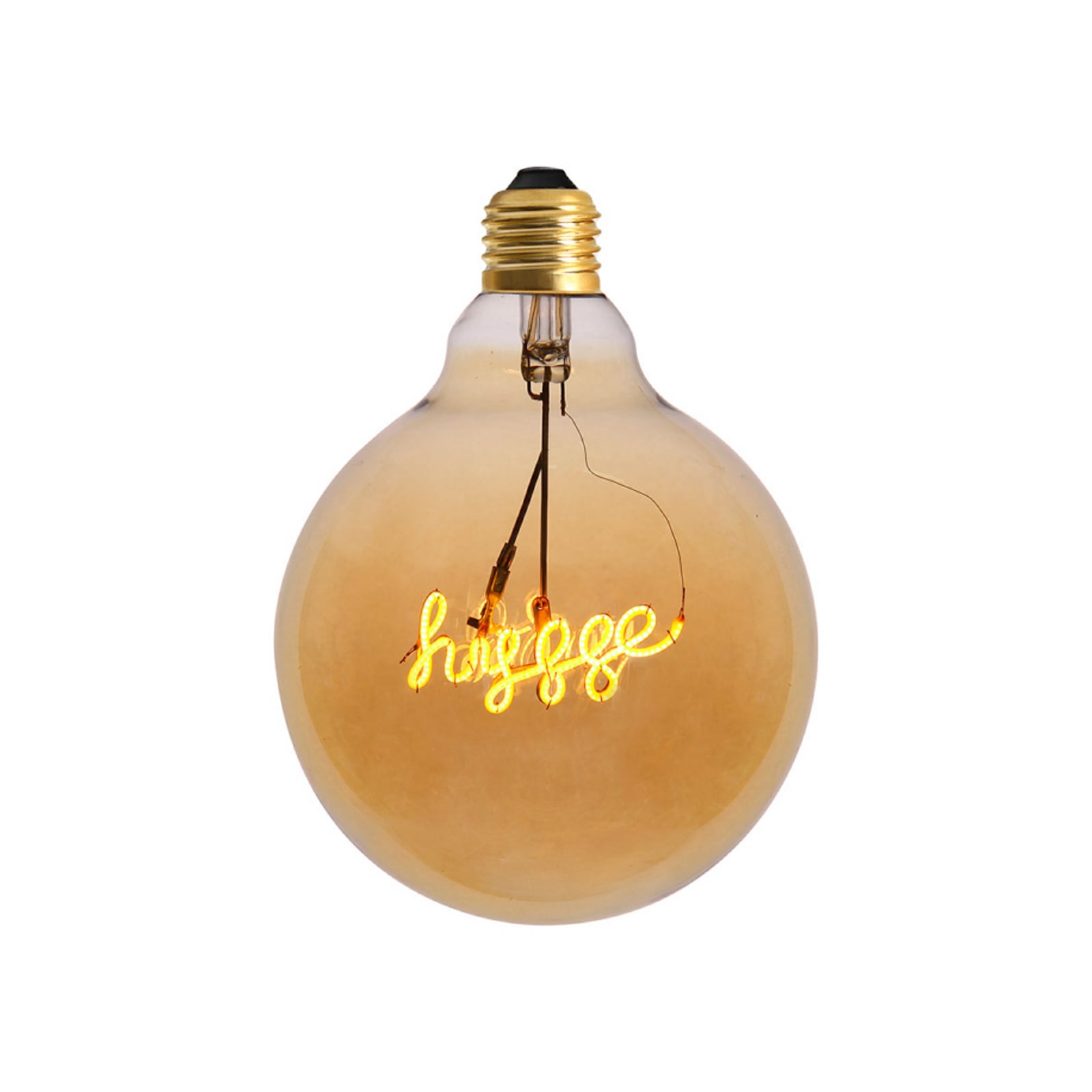 Hygge LED-pære G125, E27, ravfarvet, 2.000 K, 4 W – Halo Design