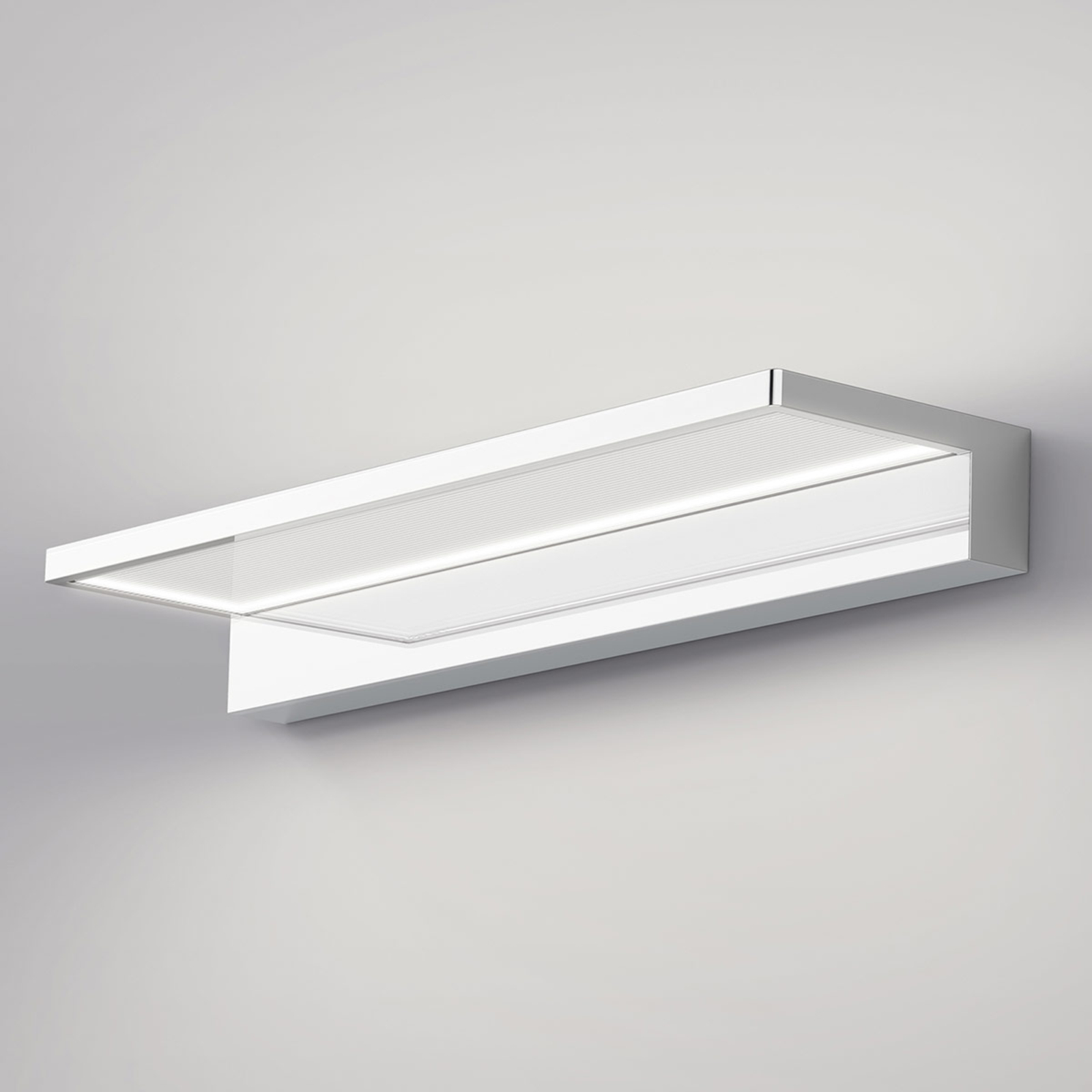 Serien Lighting serien.lighting Crib Wall LED wall lamp, chrome, for Living / Dining Room, aluminium, glass, 12 W, energy efficiency: A+, W: 30 cm, H: 3.3 cm