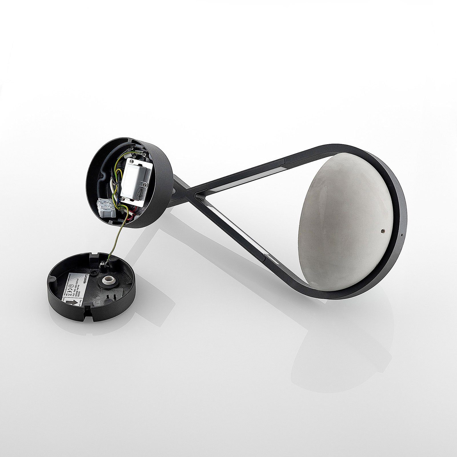 Florka Buiten Wandlamp IP54 Dark Grey - Lucande