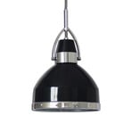 Industrial-looking Britta hanging lamp, black