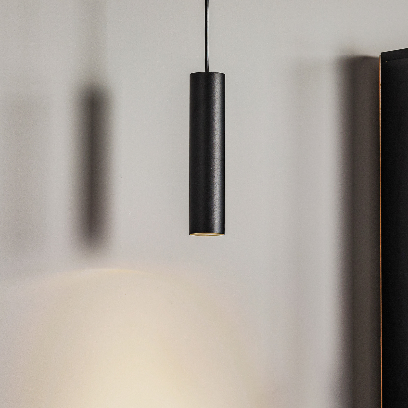 Euluna Lampă suspendată Eye înălțime abajur 25 cm negru - Camera de zi / sufragerie - Modern - Metal