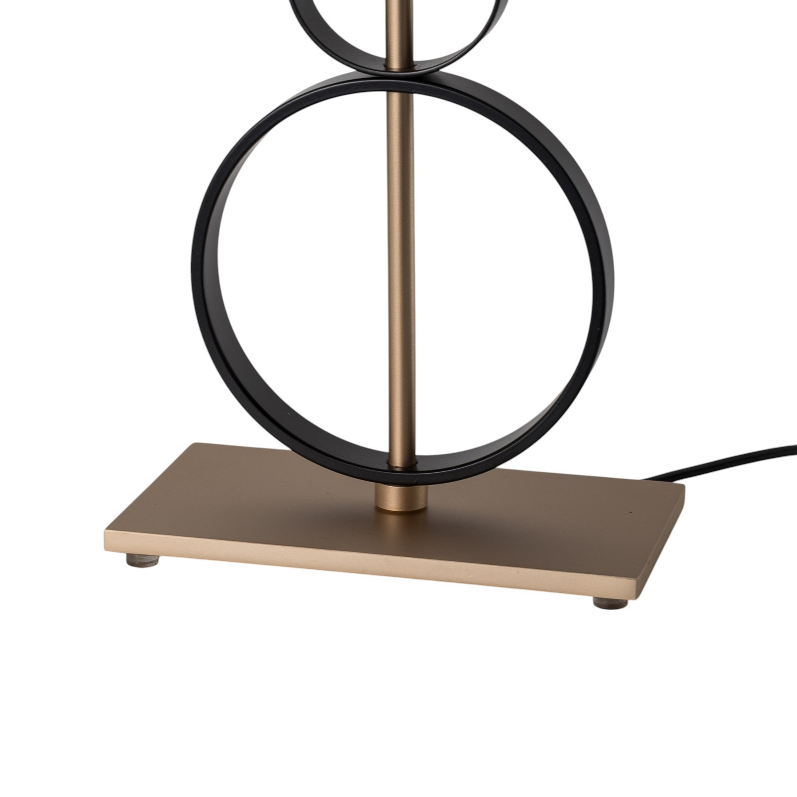 Tischleuchte Priam, schwarz/gold, Stahl, Höhe 42 cm