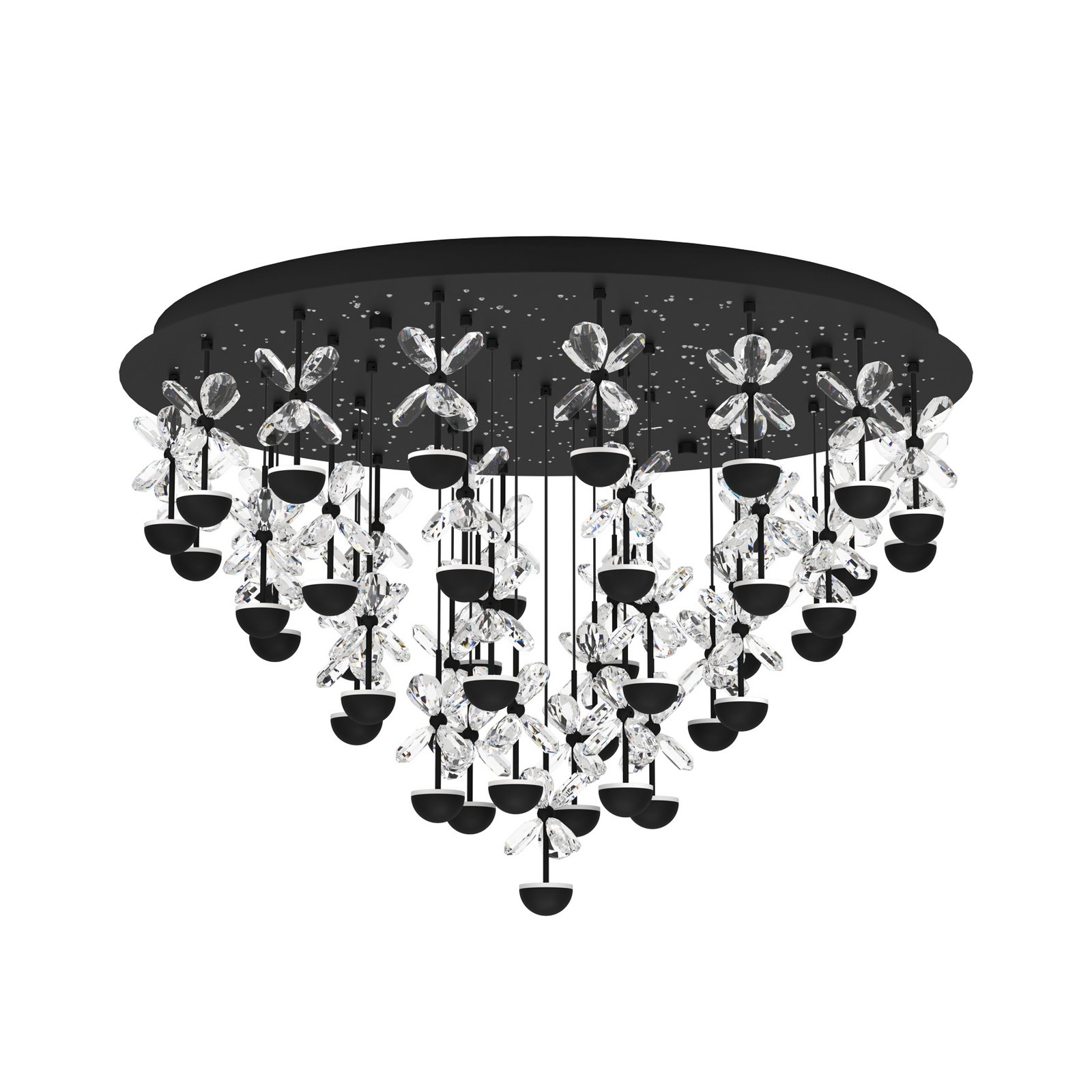 EGLO Stars Of Light LED ceiling lamp Pianopoli black Ø 78cm