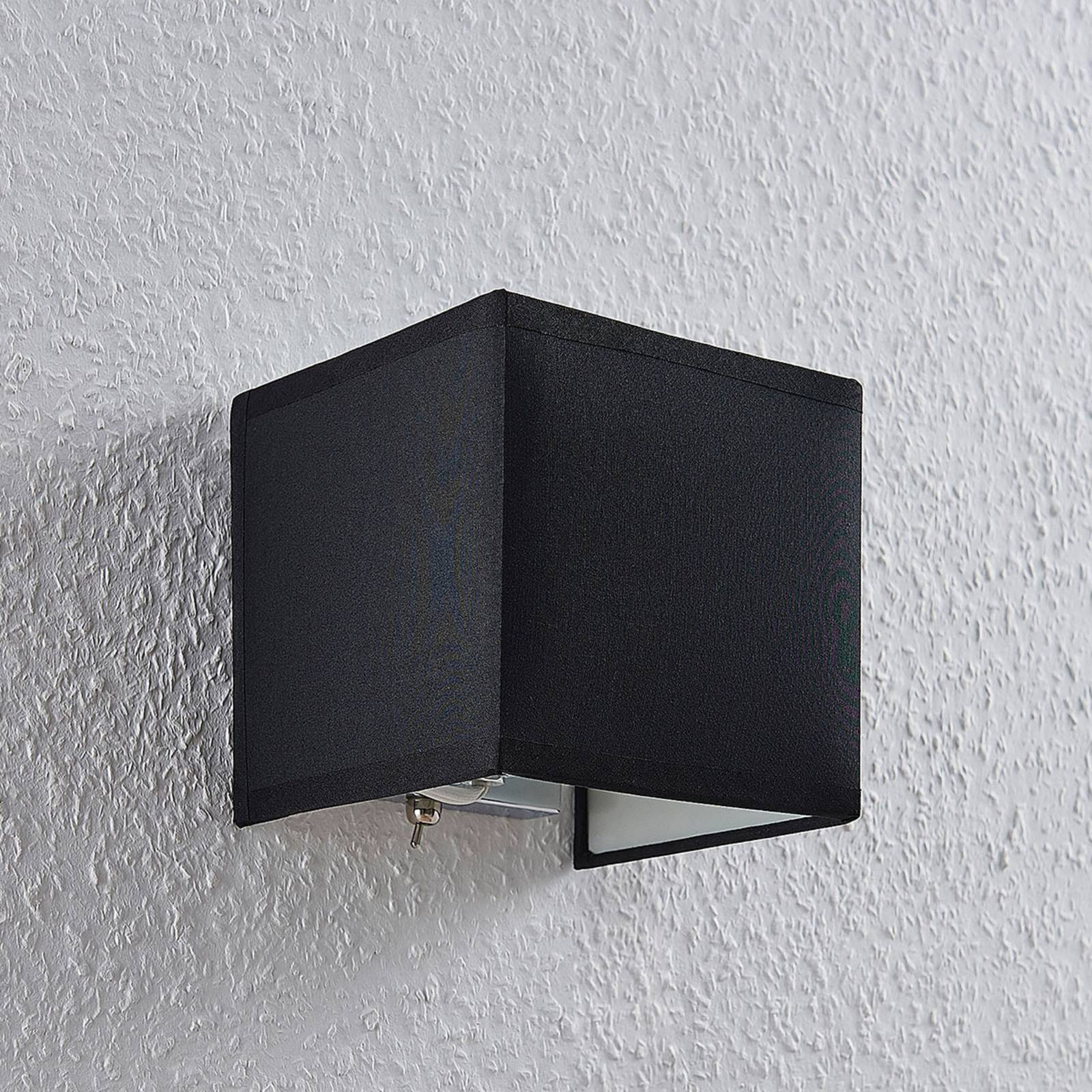 Lampa ścienna Adea, przełącznik, 13 cm, czarna