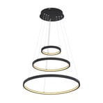 Ralph LED hanging light, three-bulb, black