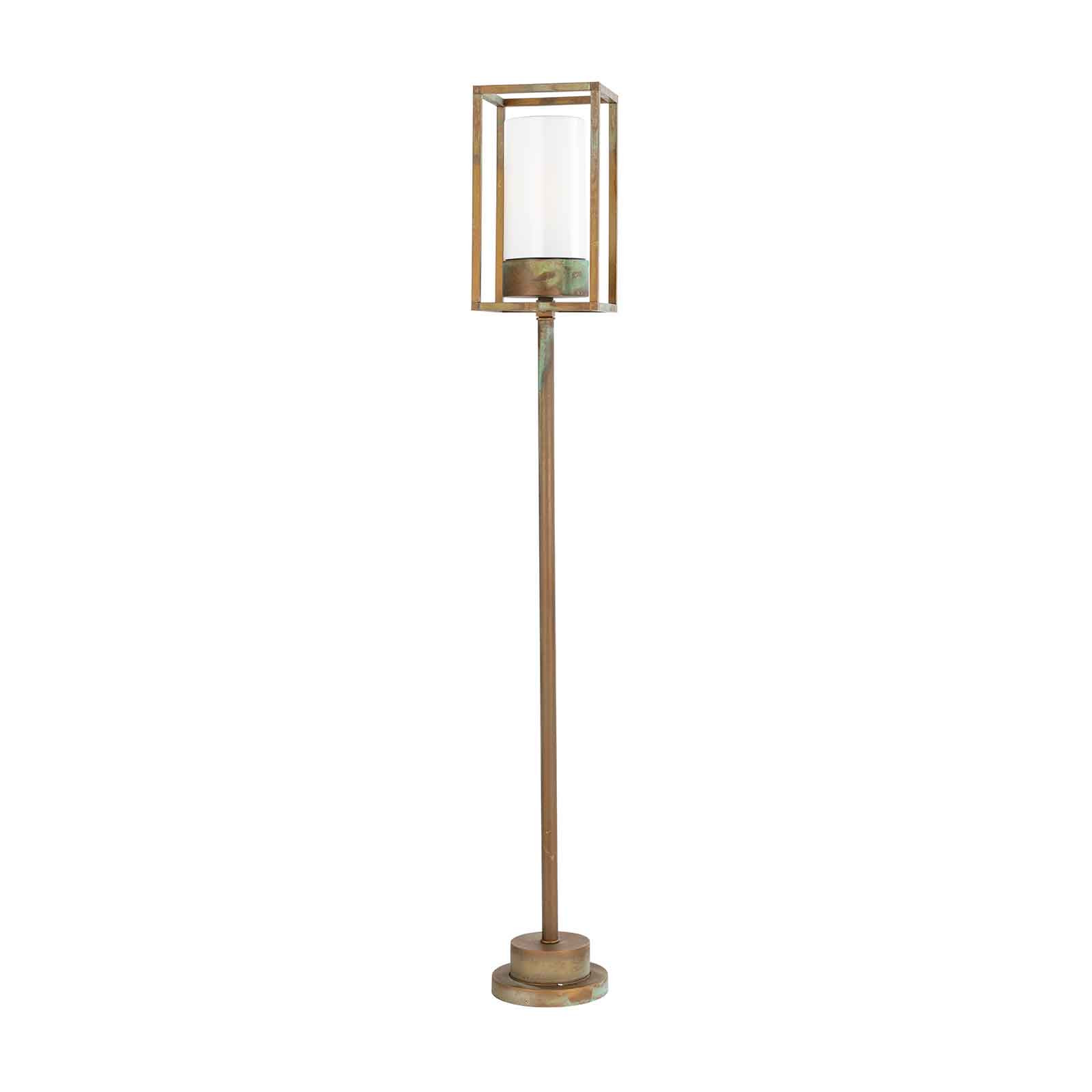 Moretti Luce Latão Antigo, Opala Path Light Cubic³ 3371 Latão Antique/Opal