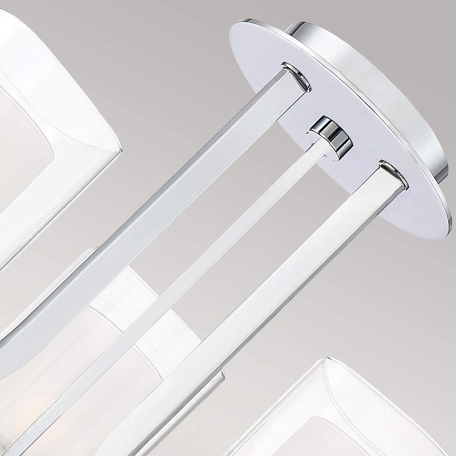 Kolt IP44 ceiling light with double glass shades