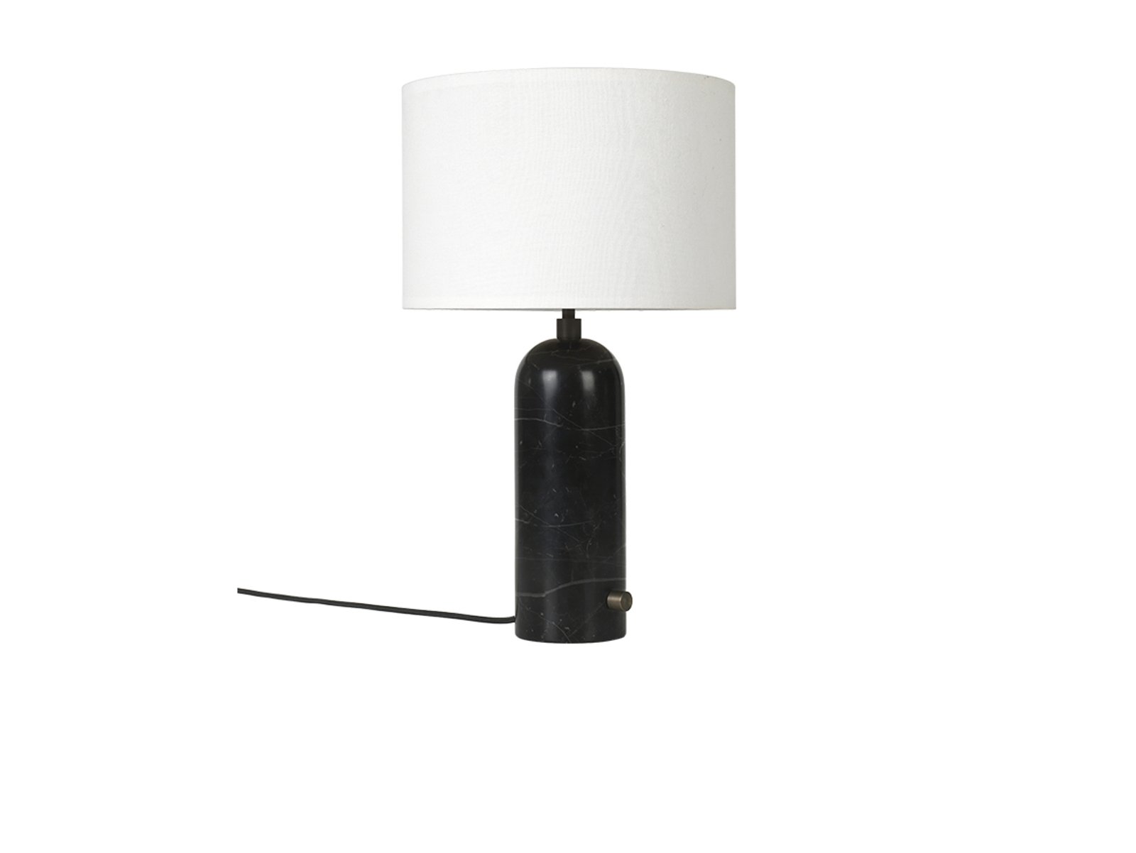 Gravity Table Lamp Small Black Marble/White - GUBI