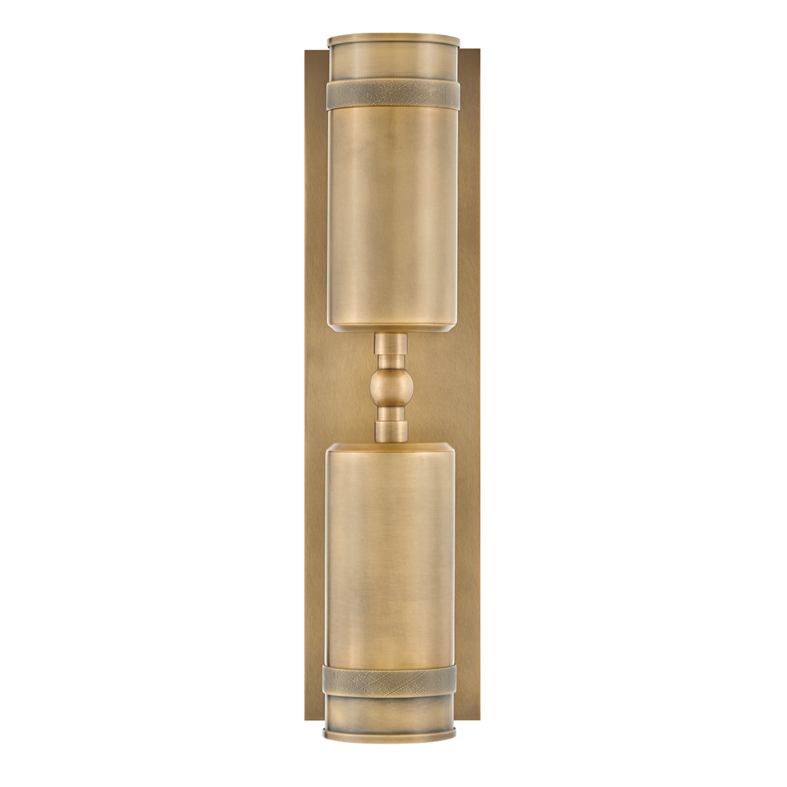 Candeeiro de parede exterior Pratt, latão envelhecido, 48 cm, 2 lâmpadas, IP44 Candeeiro de parede exterior Pratt, latão envelhecido, 48 cm, 2 lâmpadas, IP44