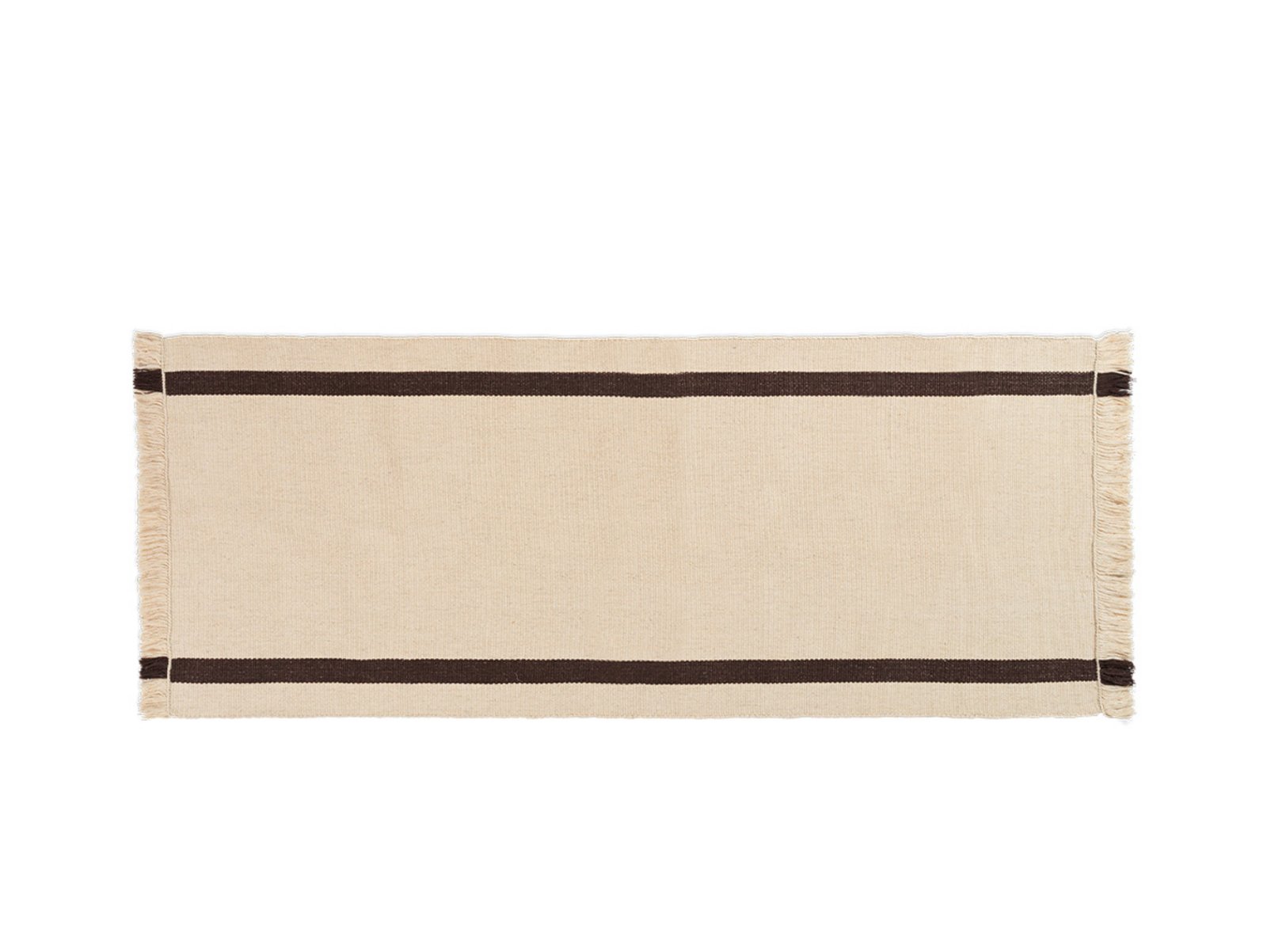 Calm Kelim Runner 80x200 Off-white/Coffee - ferm LIVING