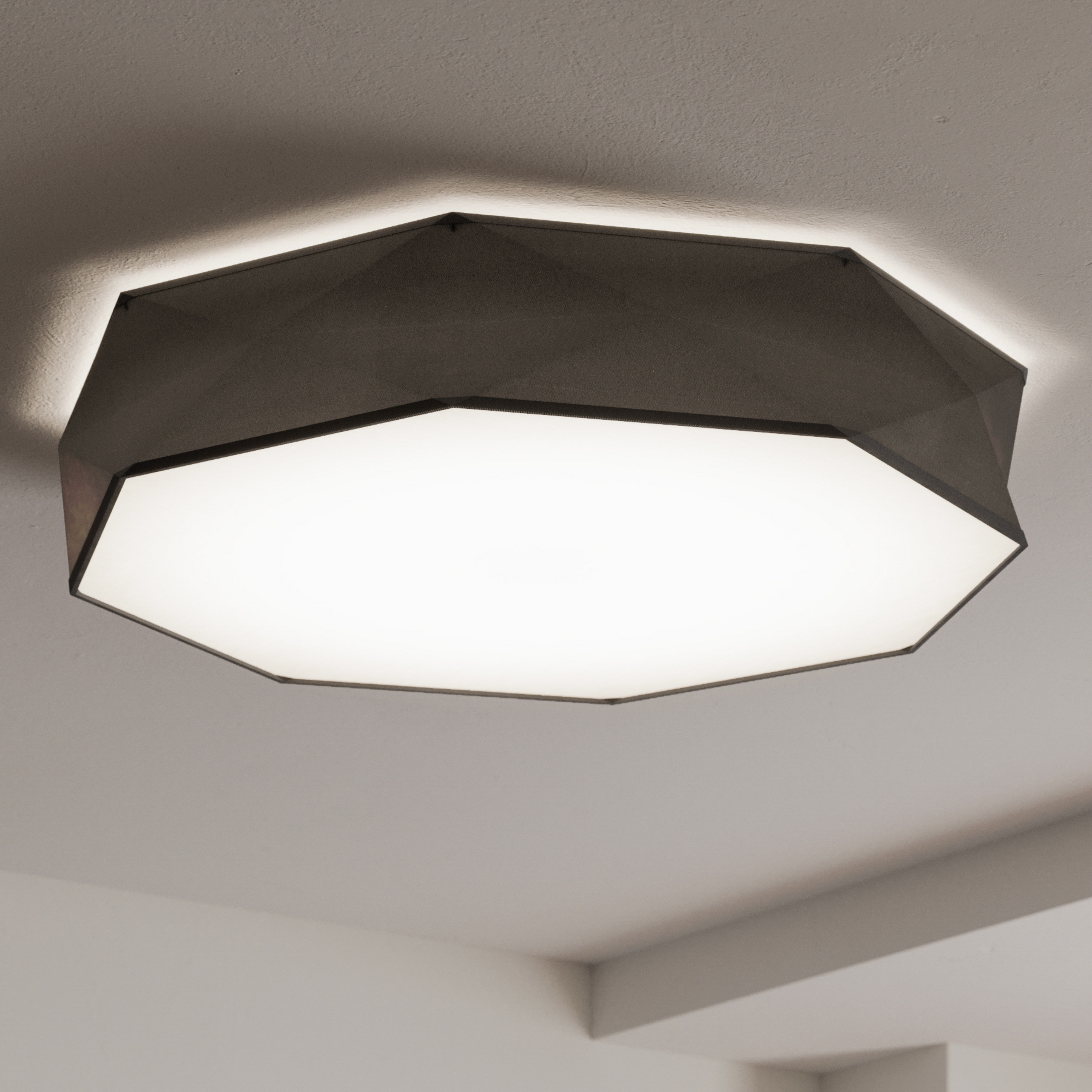 Taklampe Kantoor New, Ø 88 cm, svart