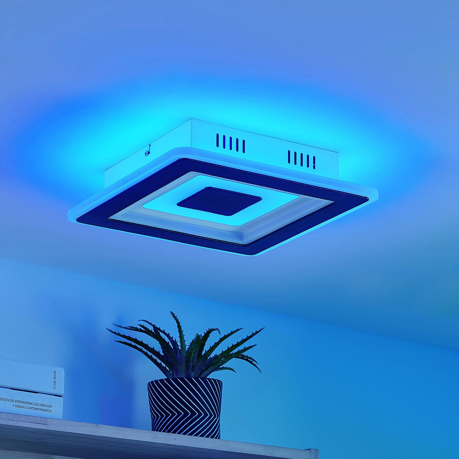 Lindby Evanio LED plafondlamp, Smart, CCT, RGB