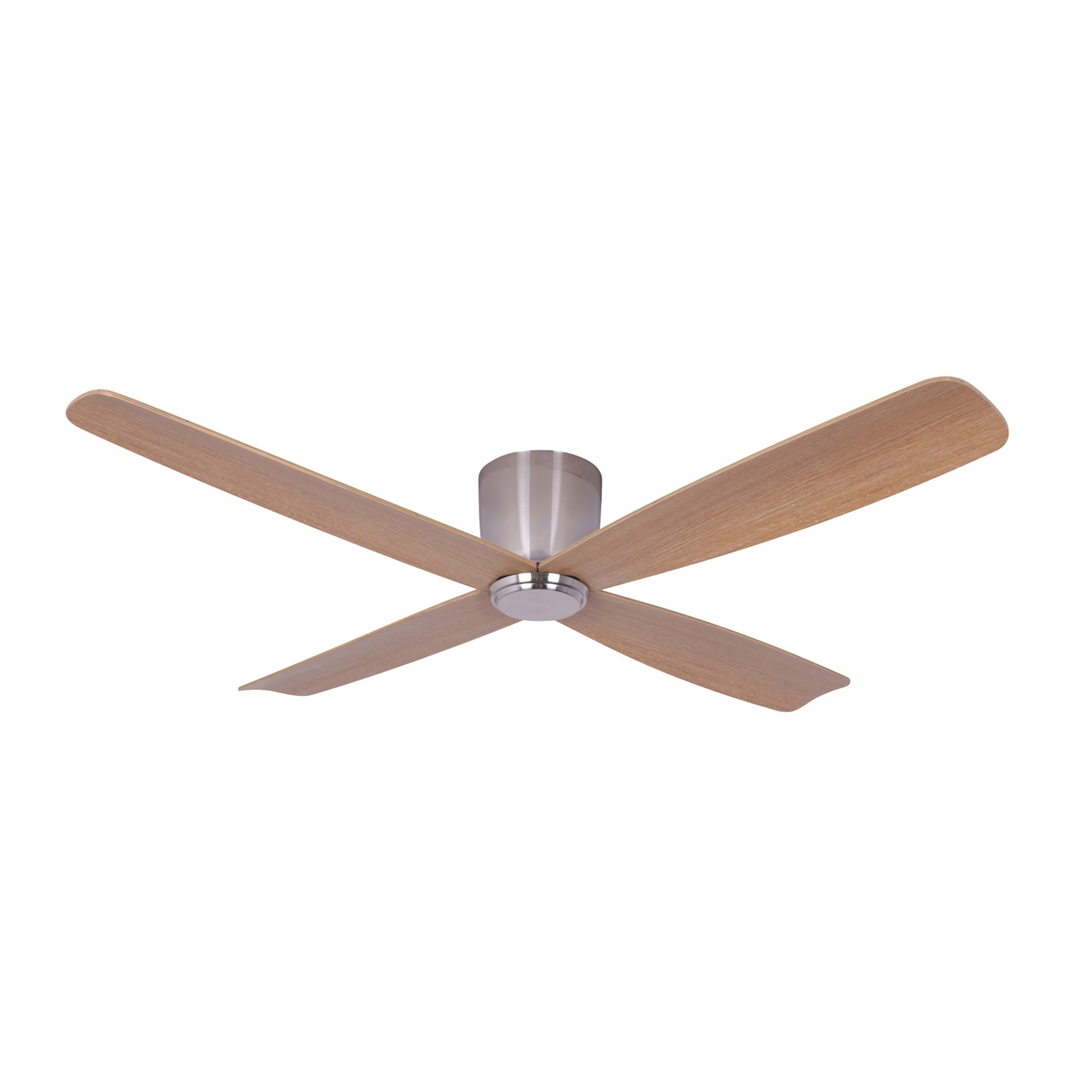 Fraser Deckenventilator chrom/teak DC leise Ø 132cm - Beacon