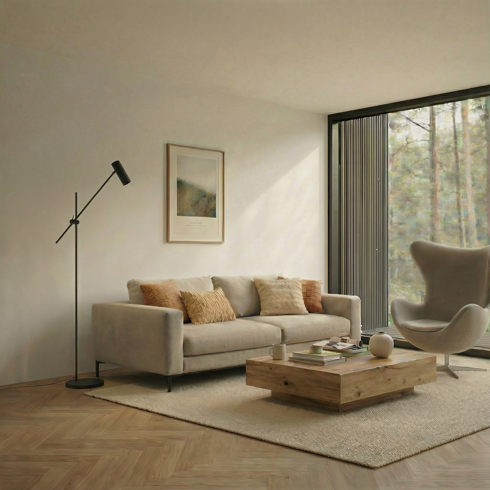 Lindby stāvlampa Vilo, melna, 153 cm, GU10, kustīga