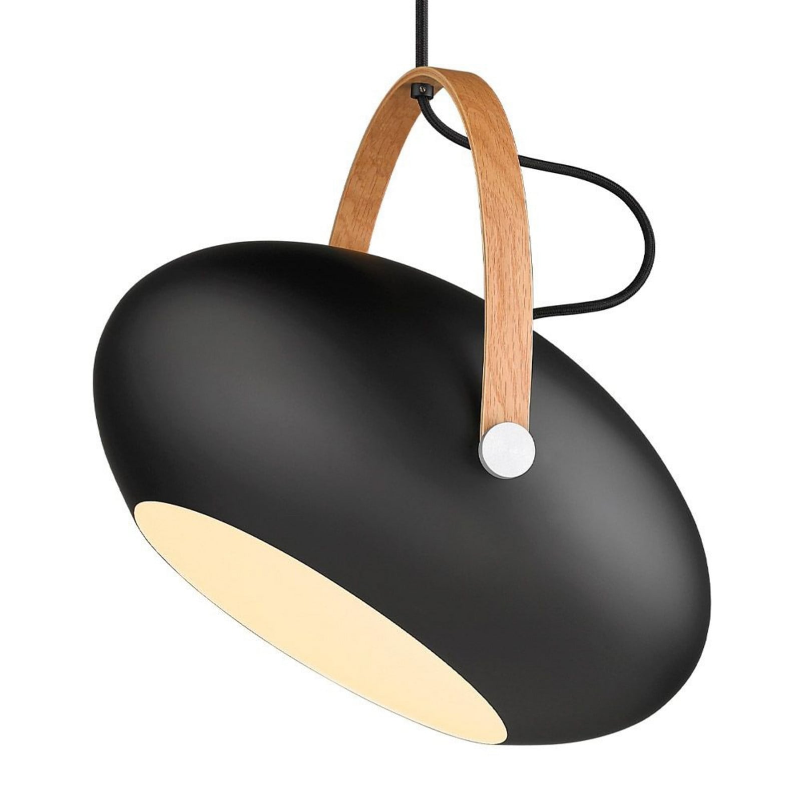 D.C Taklampa &Oslash;40 Black/Oak Halo Design - Matsal - Glas