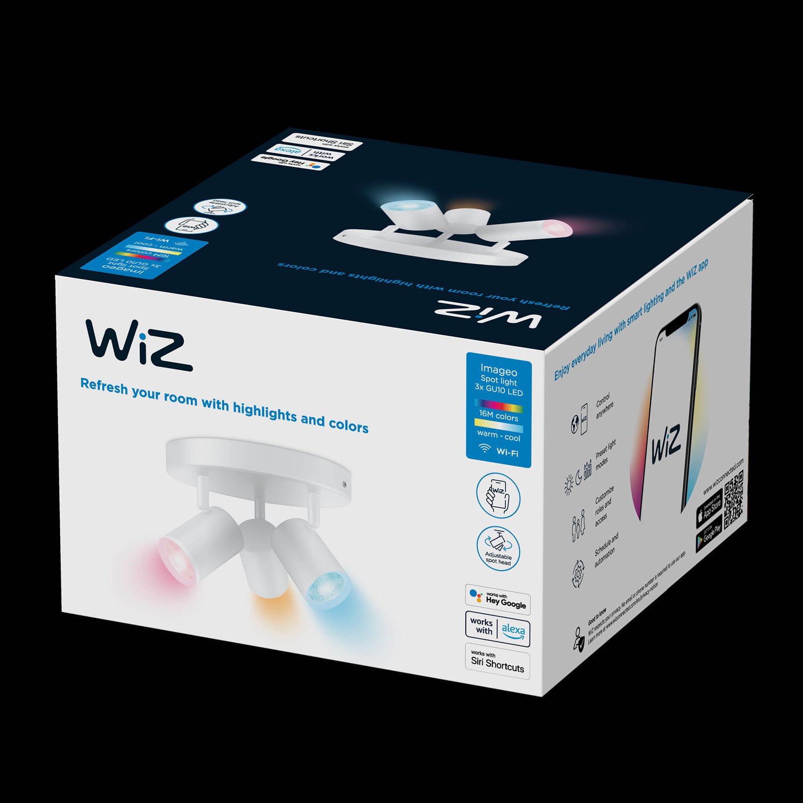 Imageo 3 Deckenleuchte Round RGB White - WiZ