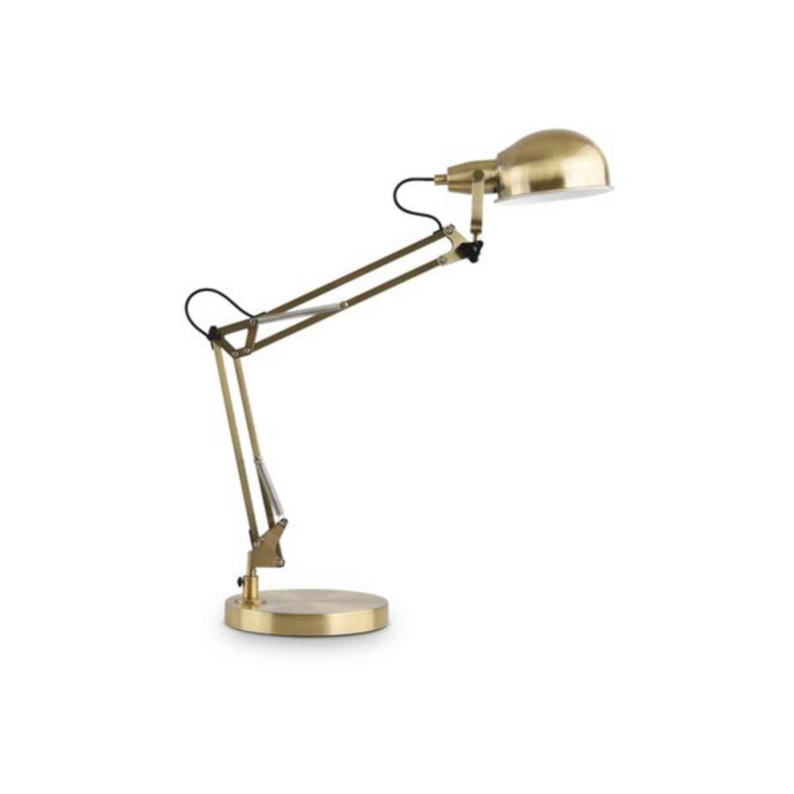 Ideal Lux desk lamp Johnny, brass-coloured, metal