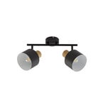 Lenja loftspot, E14, sort/hvid, 2 lyskilder, metal – Lindby