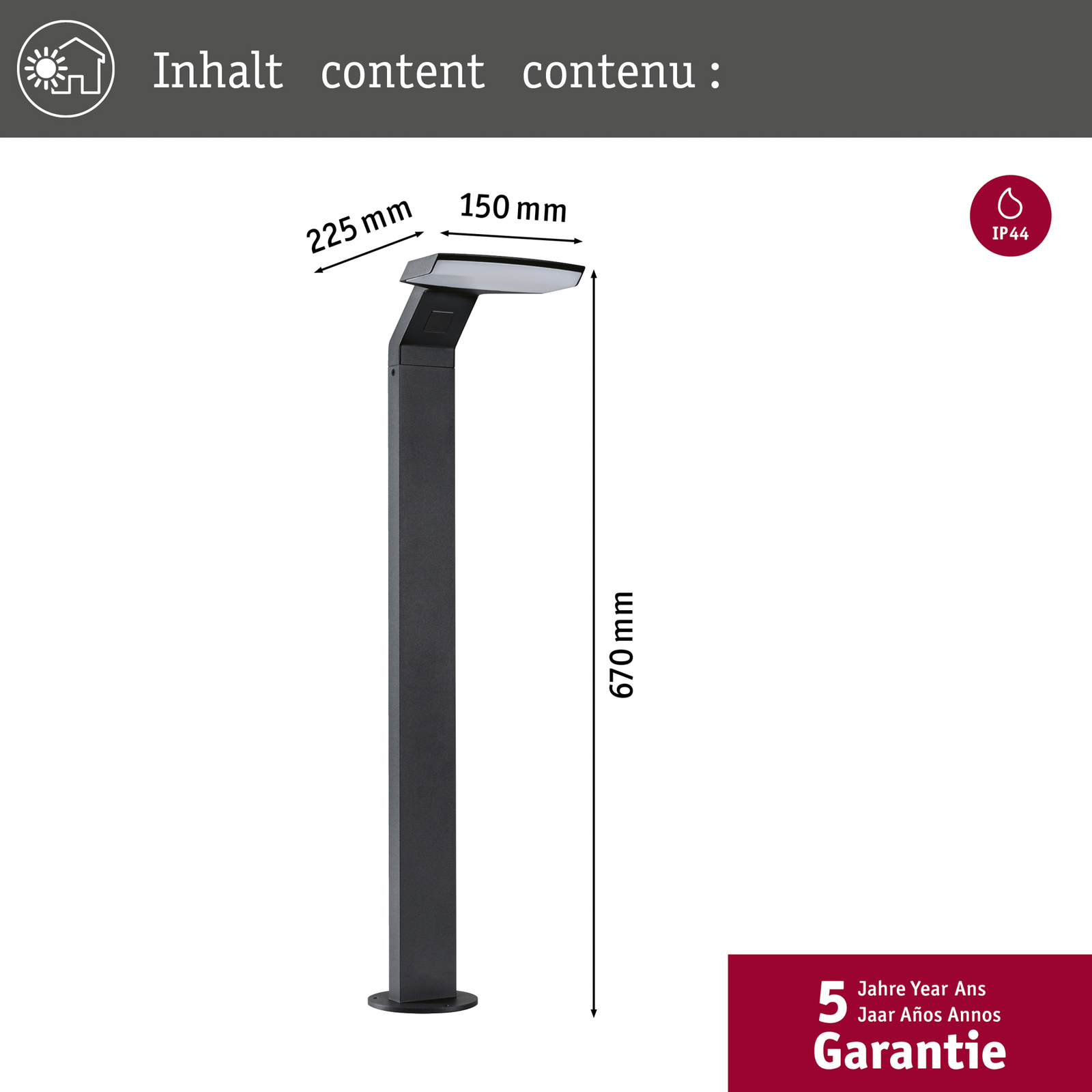 Zenera Borne de Jardin SWR Antracit - Paulmann