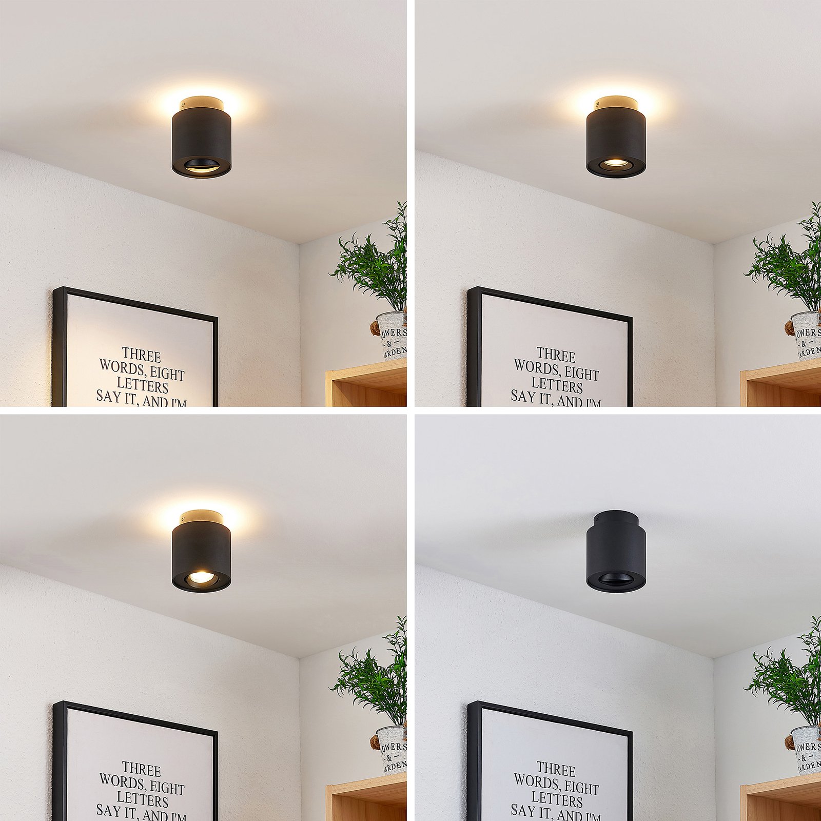 Walisa Ceiling Lamp Black/Clear - Arcchio